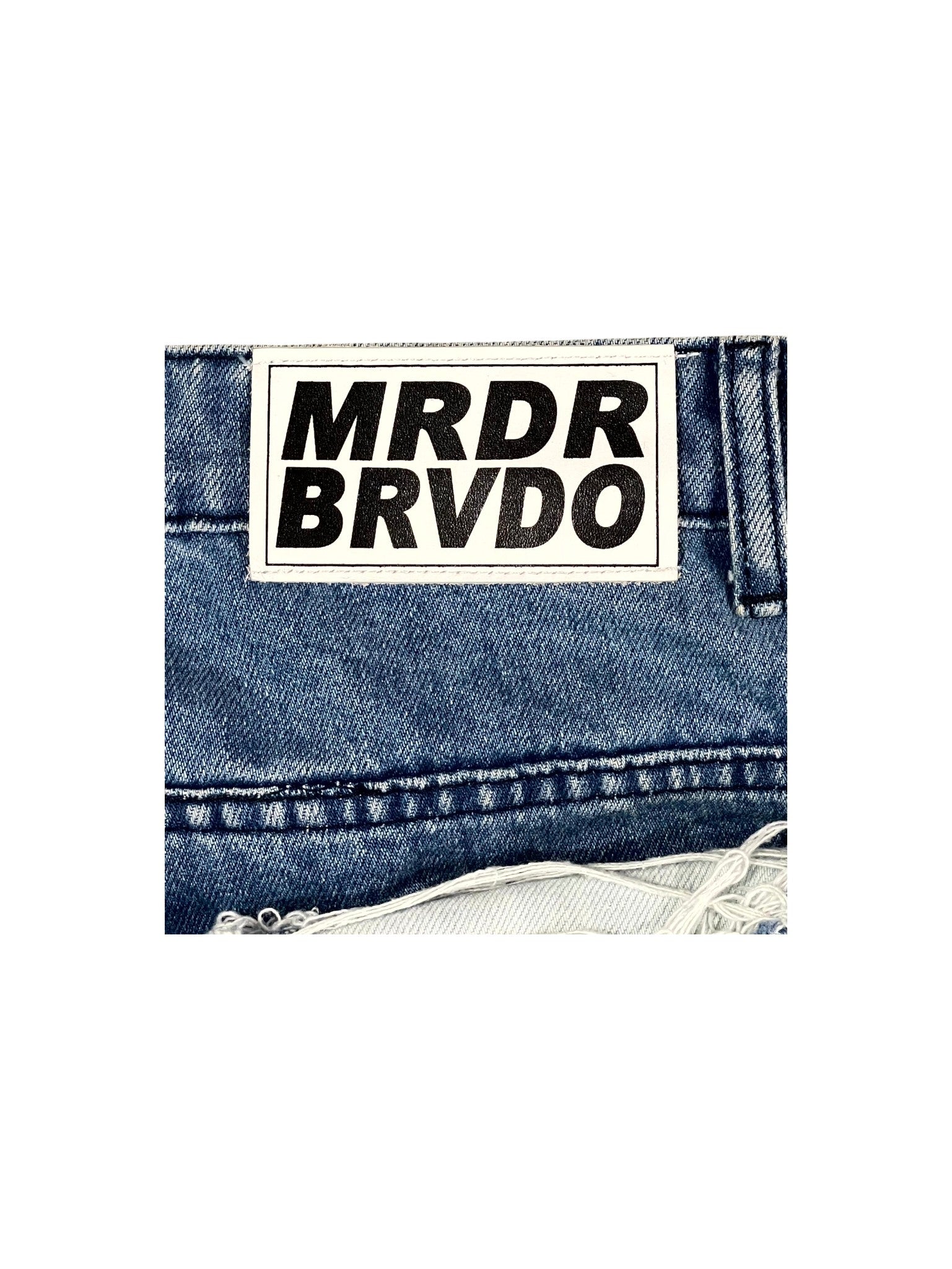 Who Decides War Embroidered Side Logo Light Wash Jeans