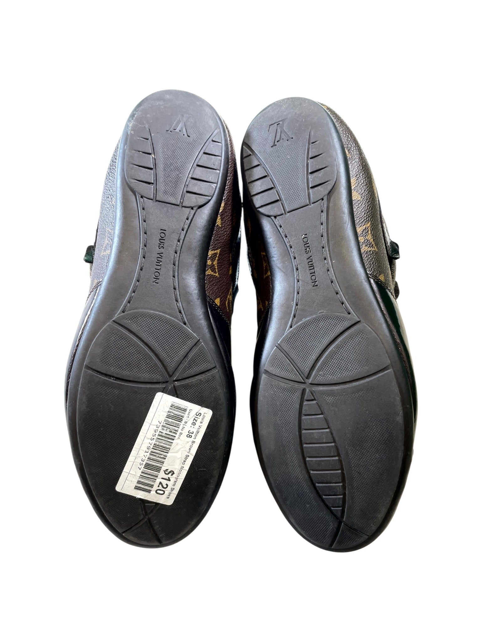 Louis Vuitton Strap Monogram Brown Shoes