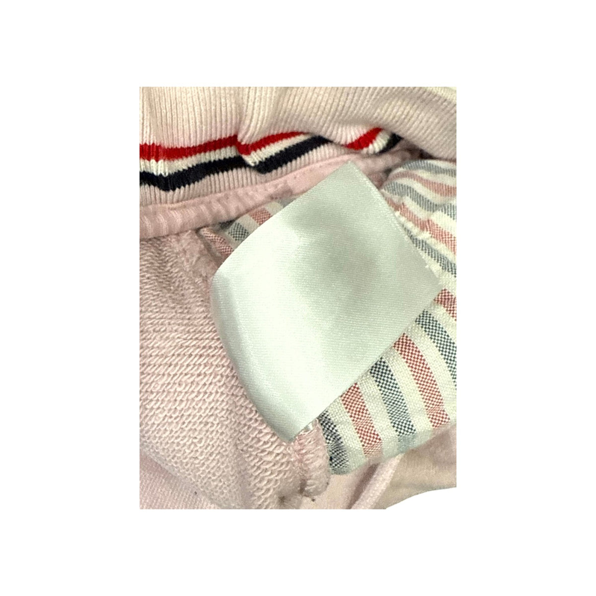 Thom Browne 4 Bar Pink & White Sweats