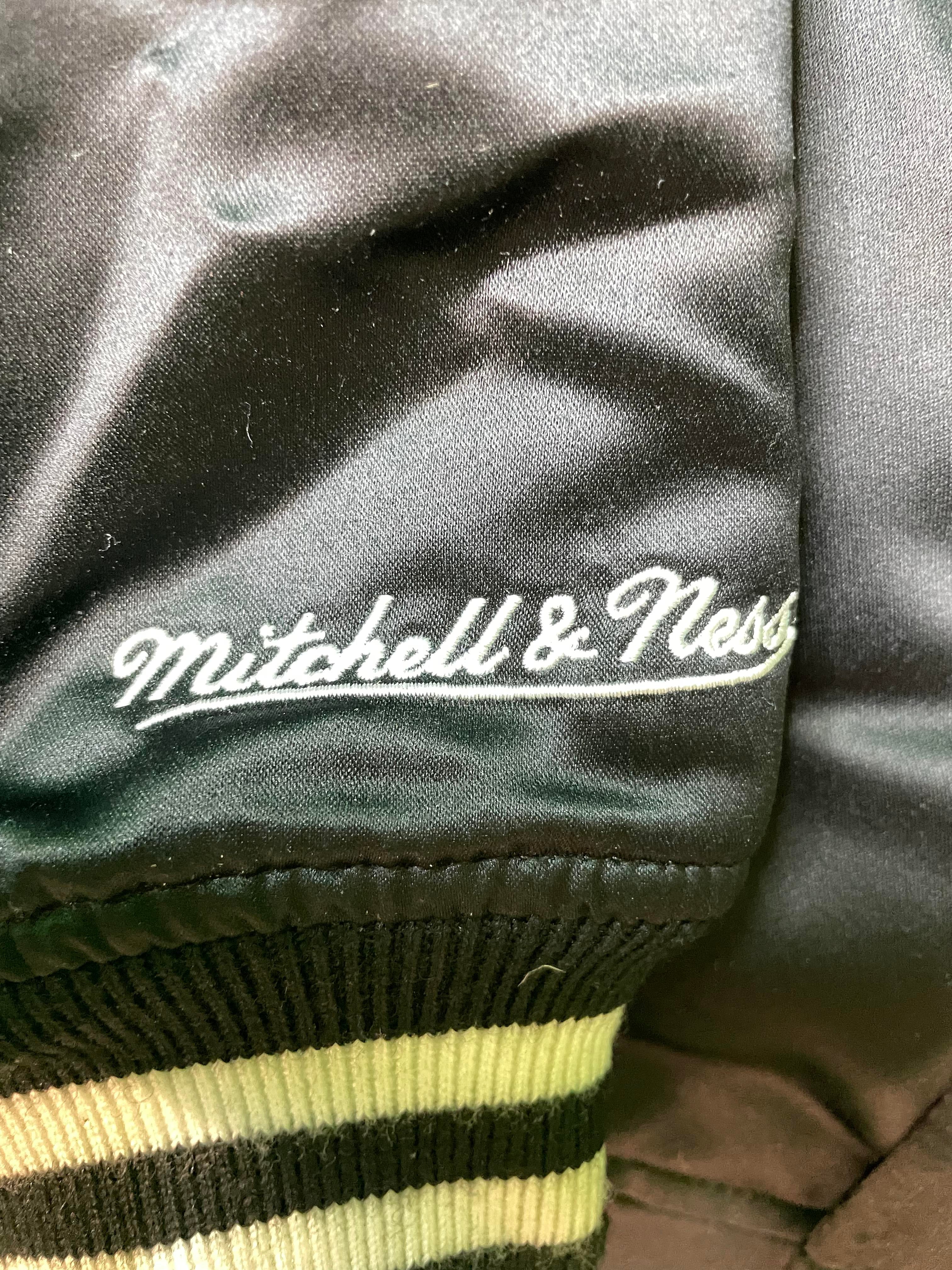 Supreme x Mitchell & Ness Satin Black Varsity Jacket