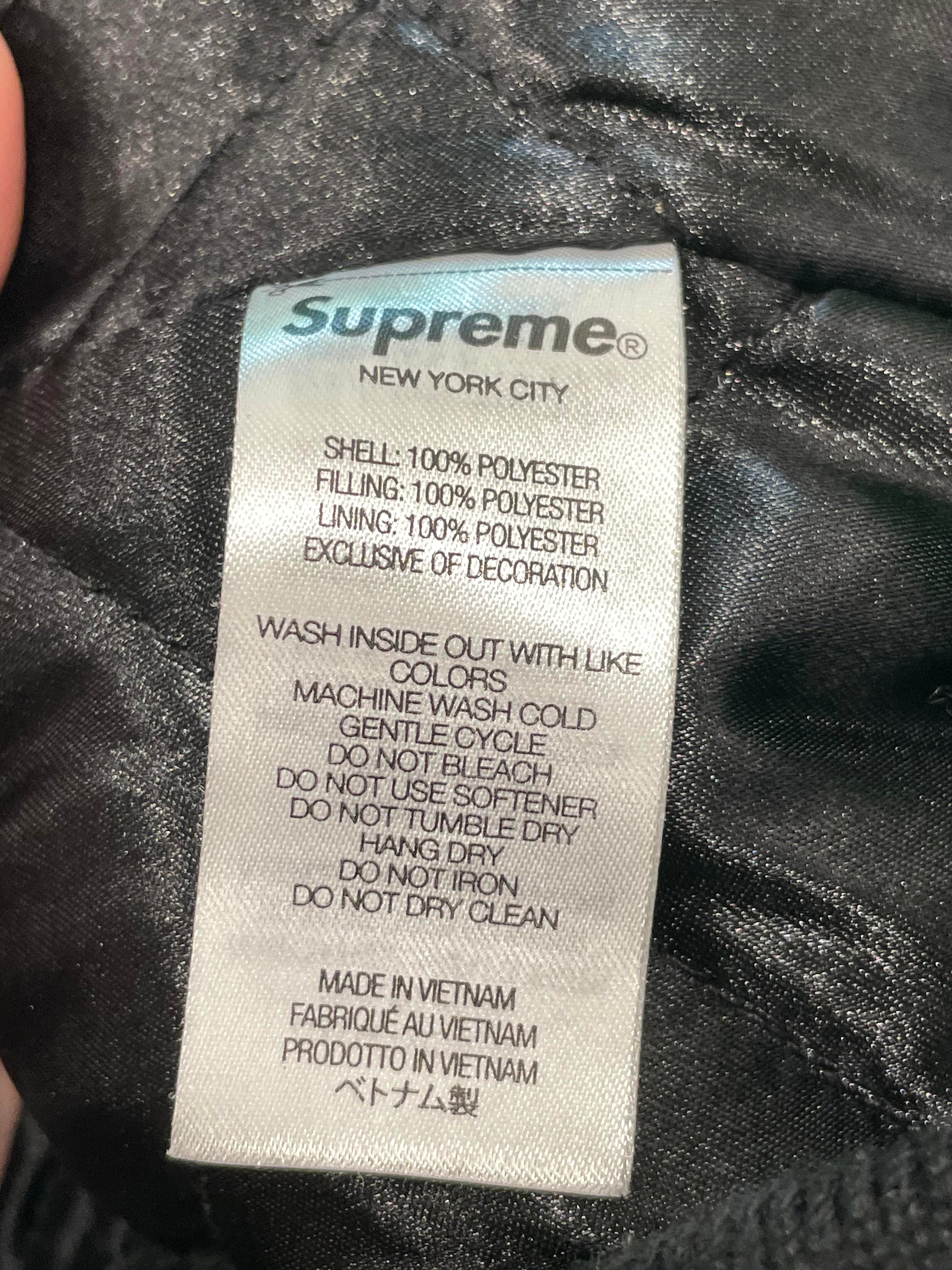 Supreme x Mitchell & Ness Satin Black Varsity Jacket