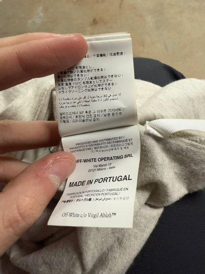 Off White Grey White Tee Used XS