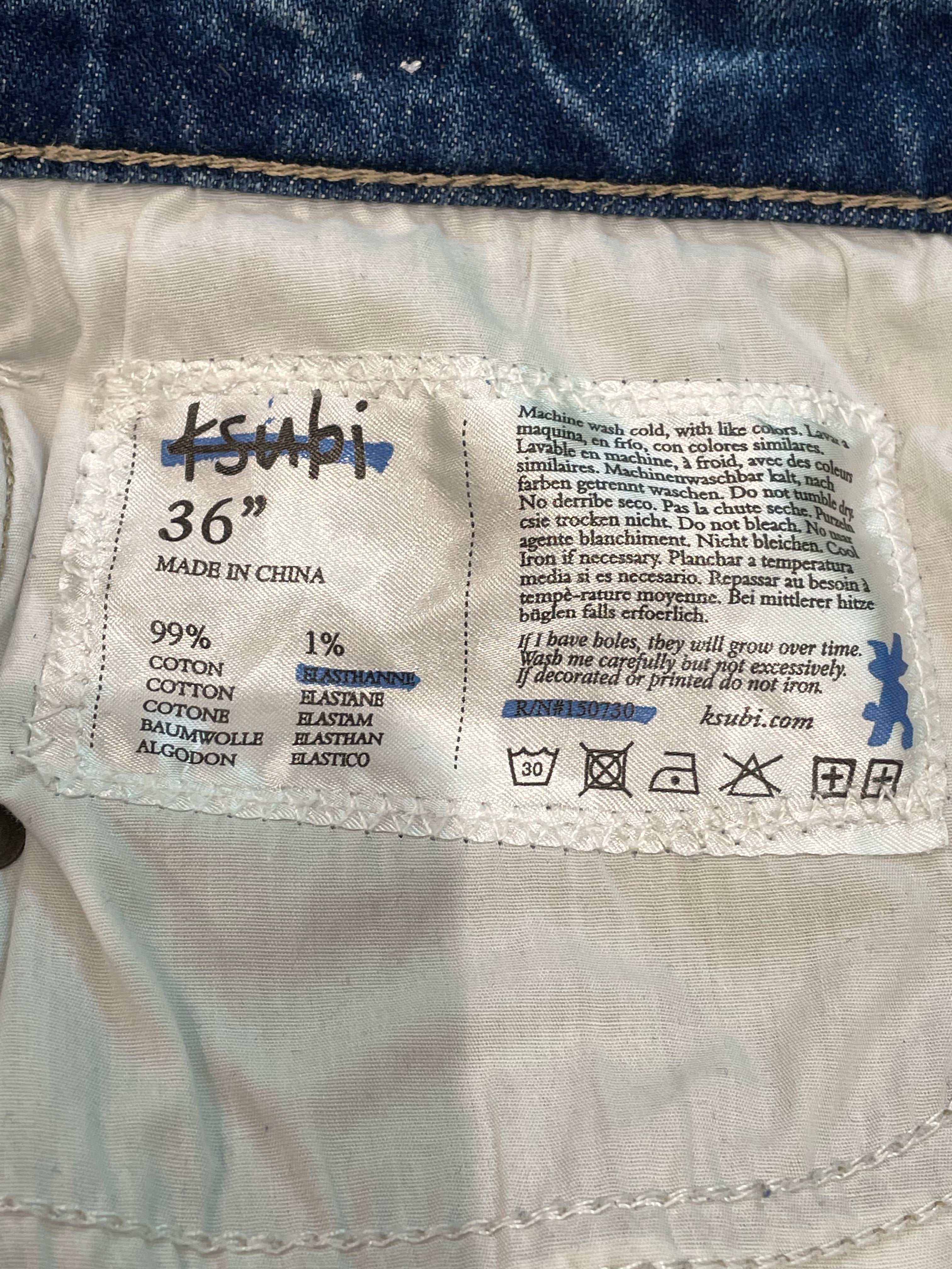 Ksubi Tattered Blue Jeans