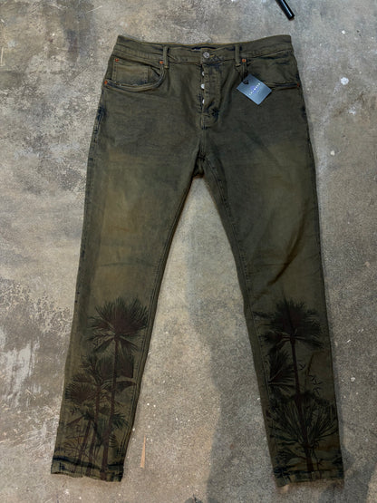 Purple Jeans Blue Brown Used 38