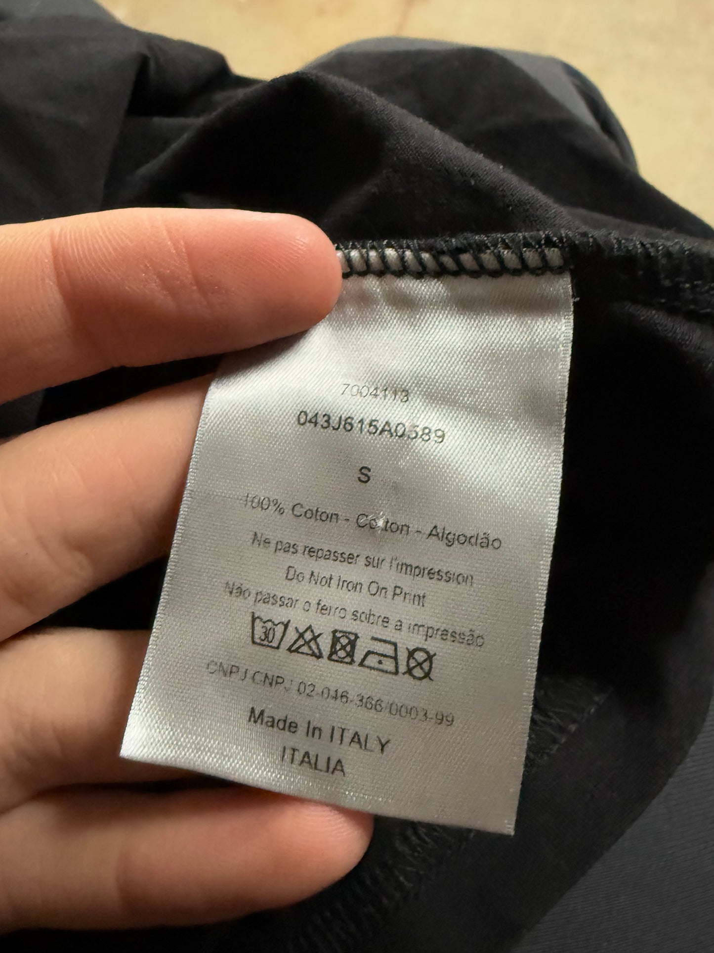 Dior Tee Black Atelier Used Small