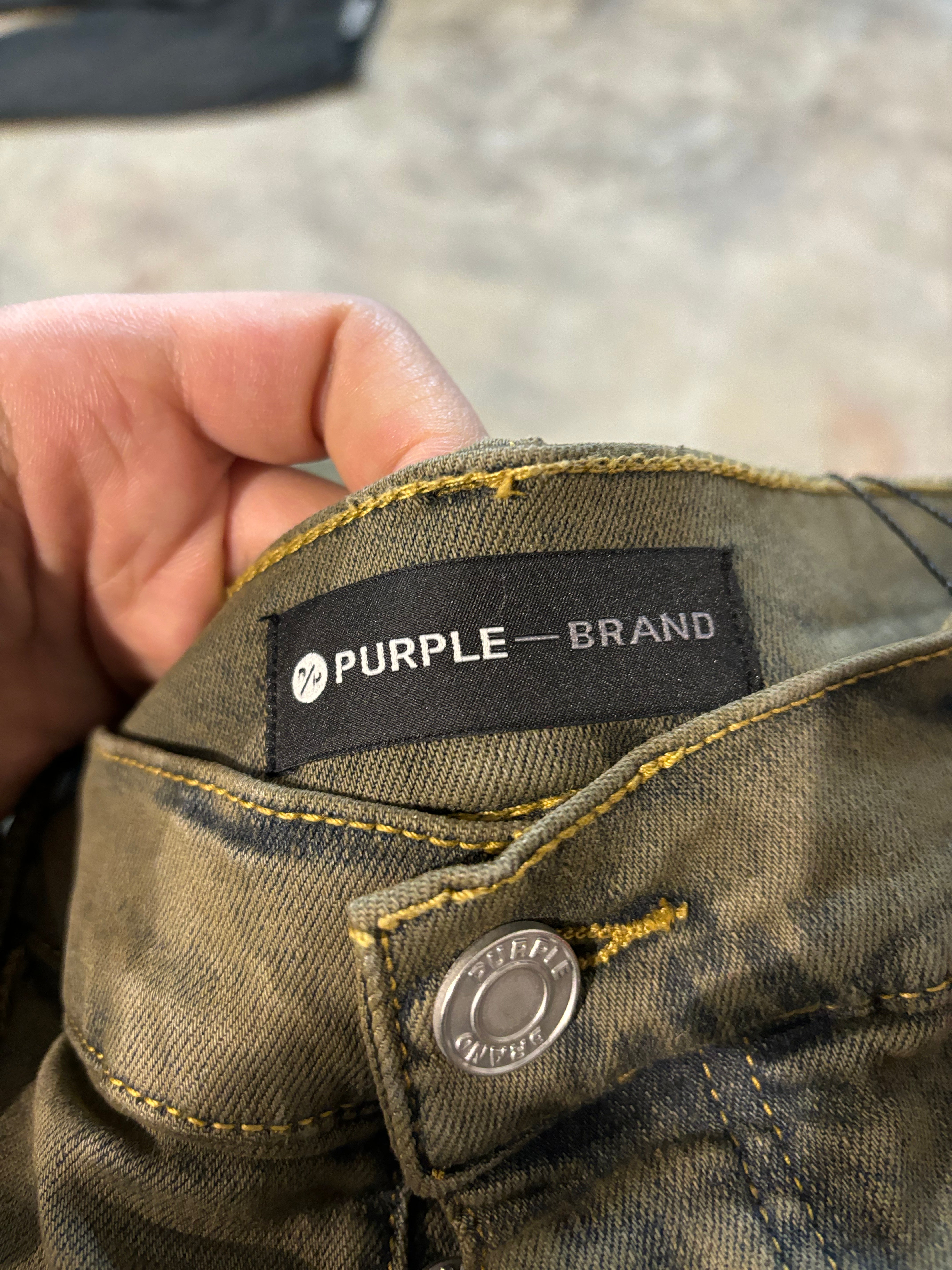 Purple Jeans Blue Brown Used 38