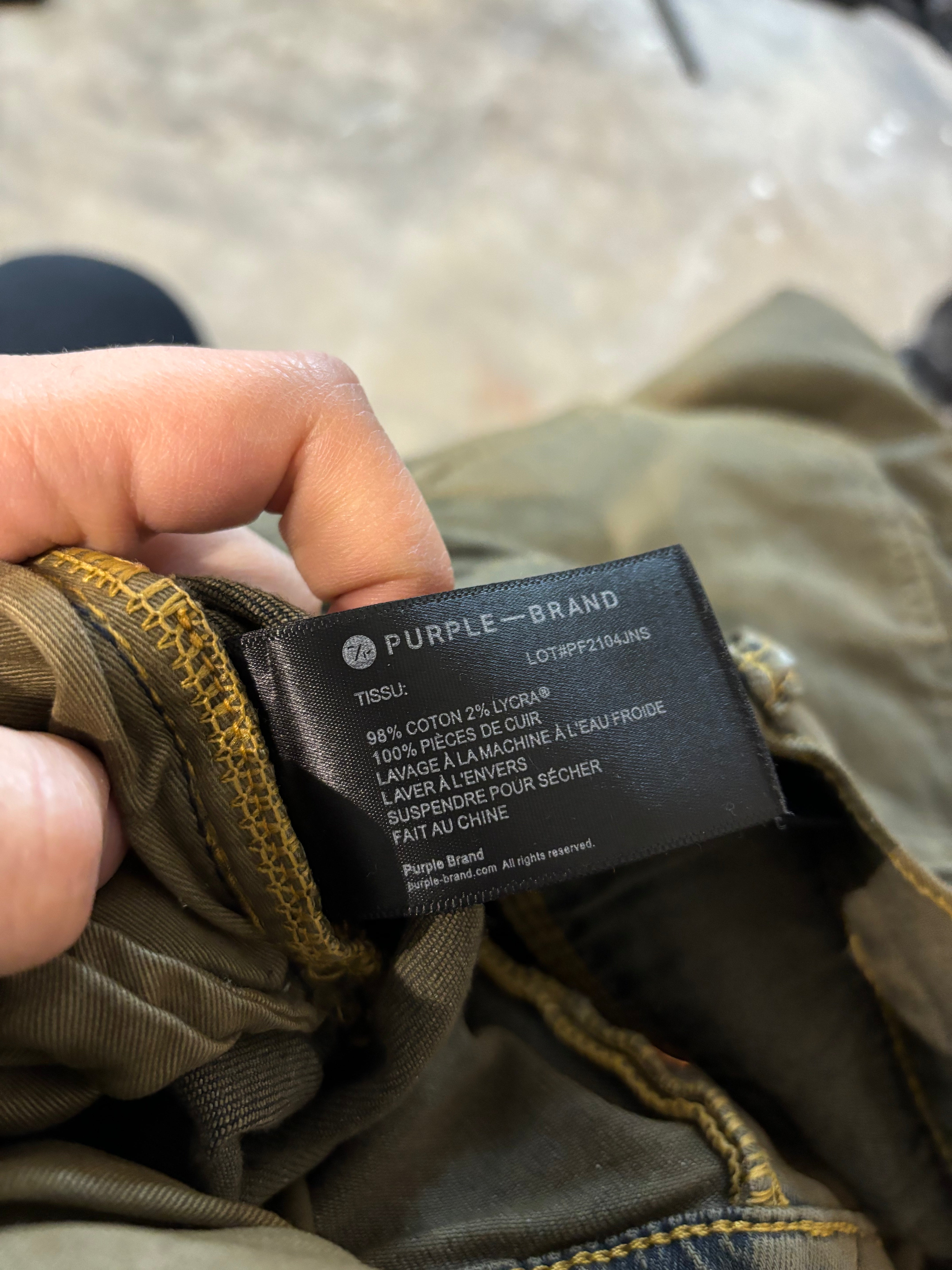 Purple Jeans Blue Brown Used 38