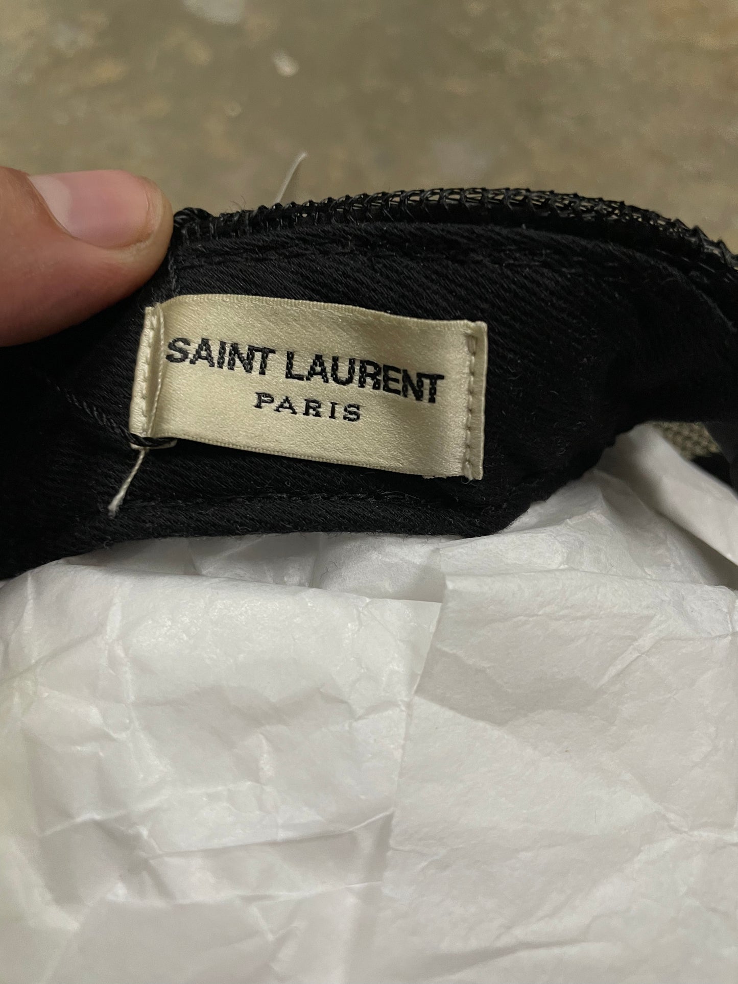 Saint Laurent Cap Black American Flag OS Used