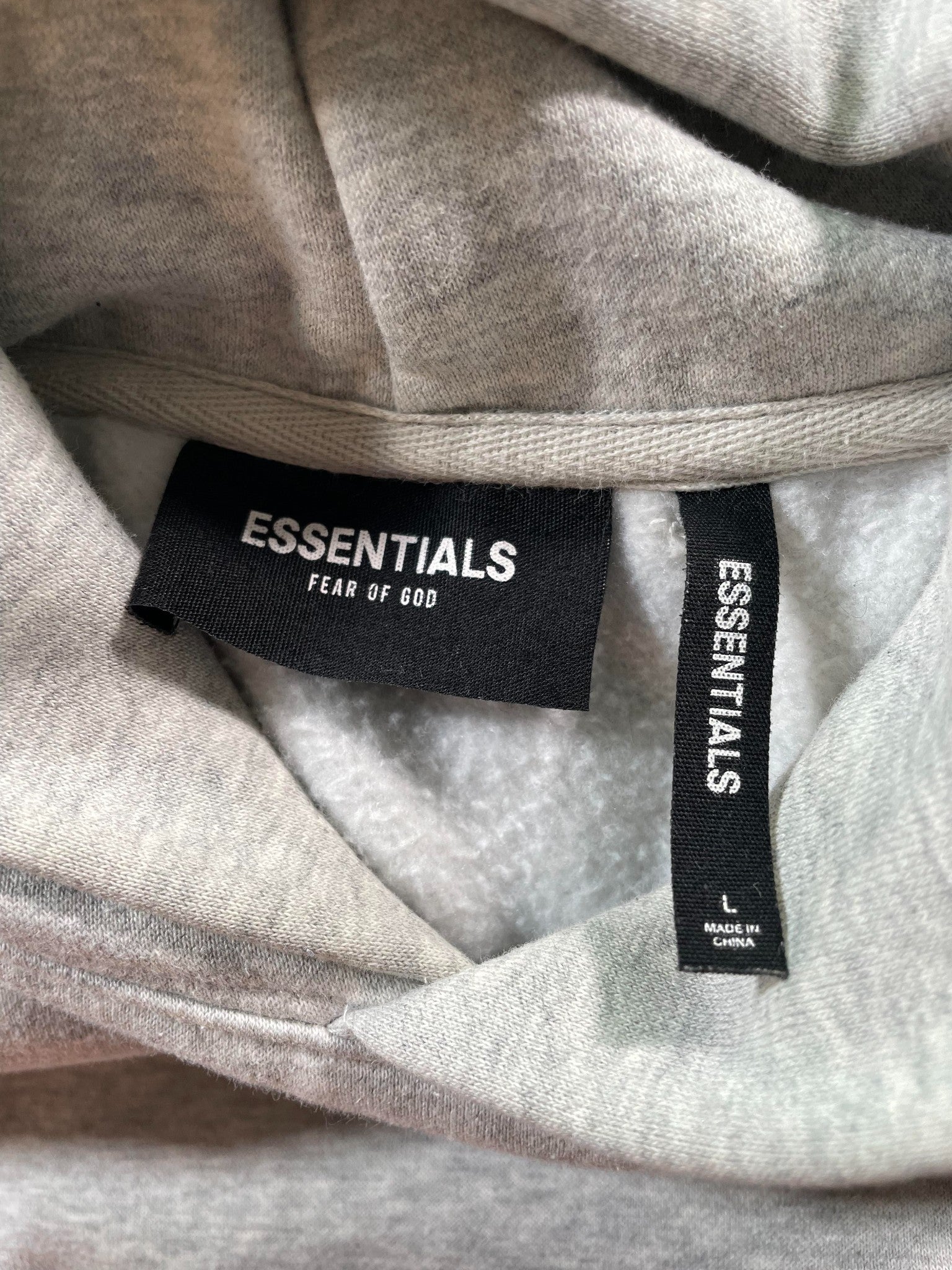 Essentials Light Oatmeal Plain Hoodie
