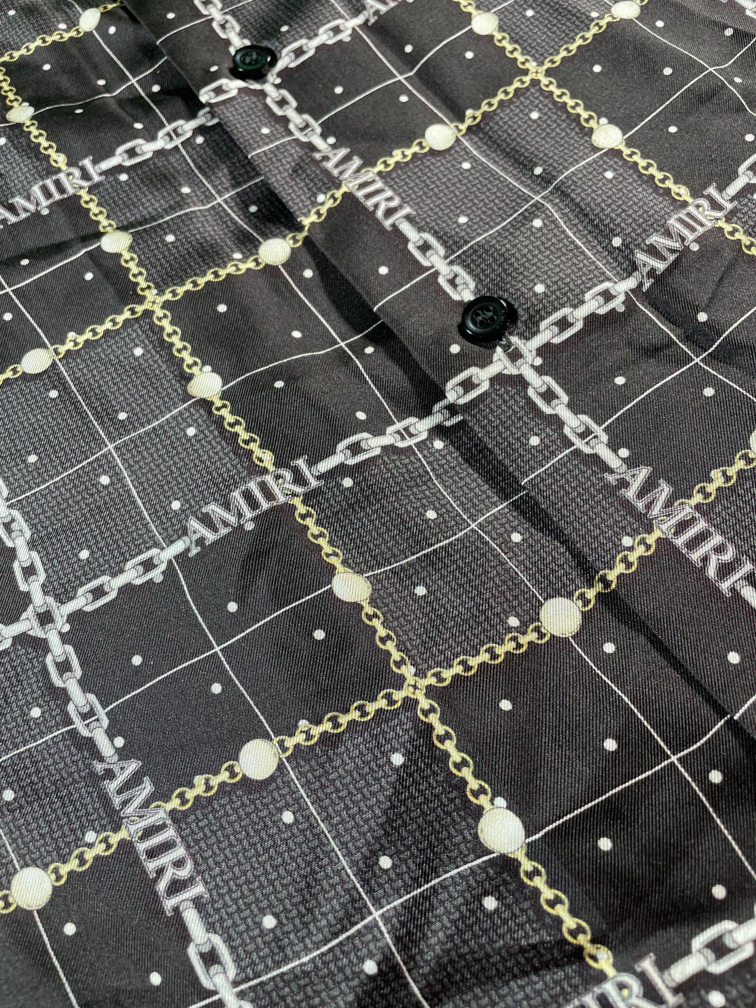 Amiri 'Chain Link' Silk Button Up