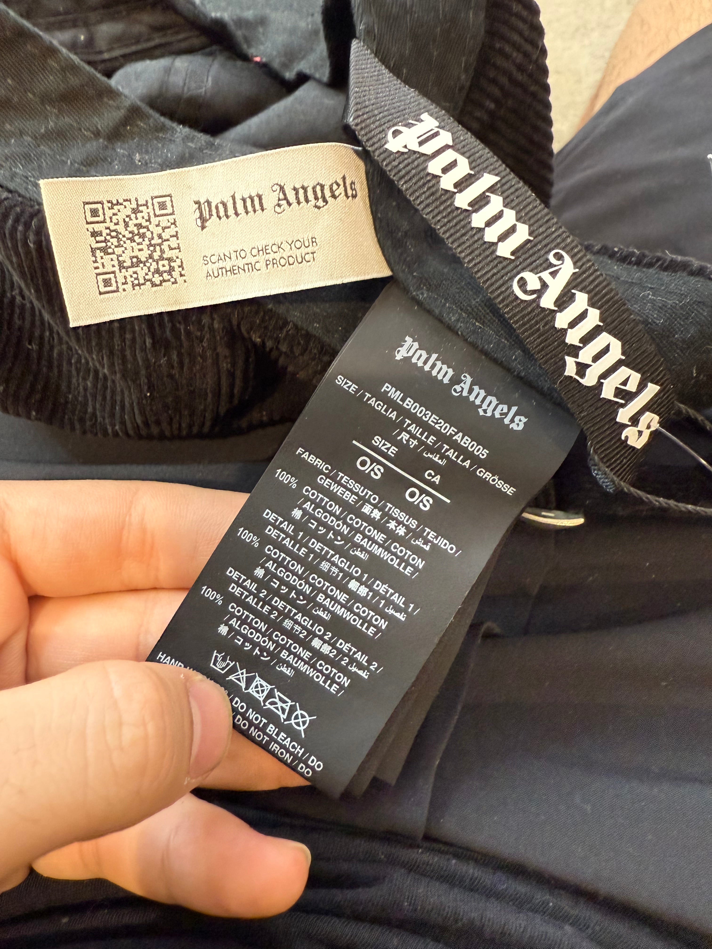 Palm Angels Corduroy Black Cap