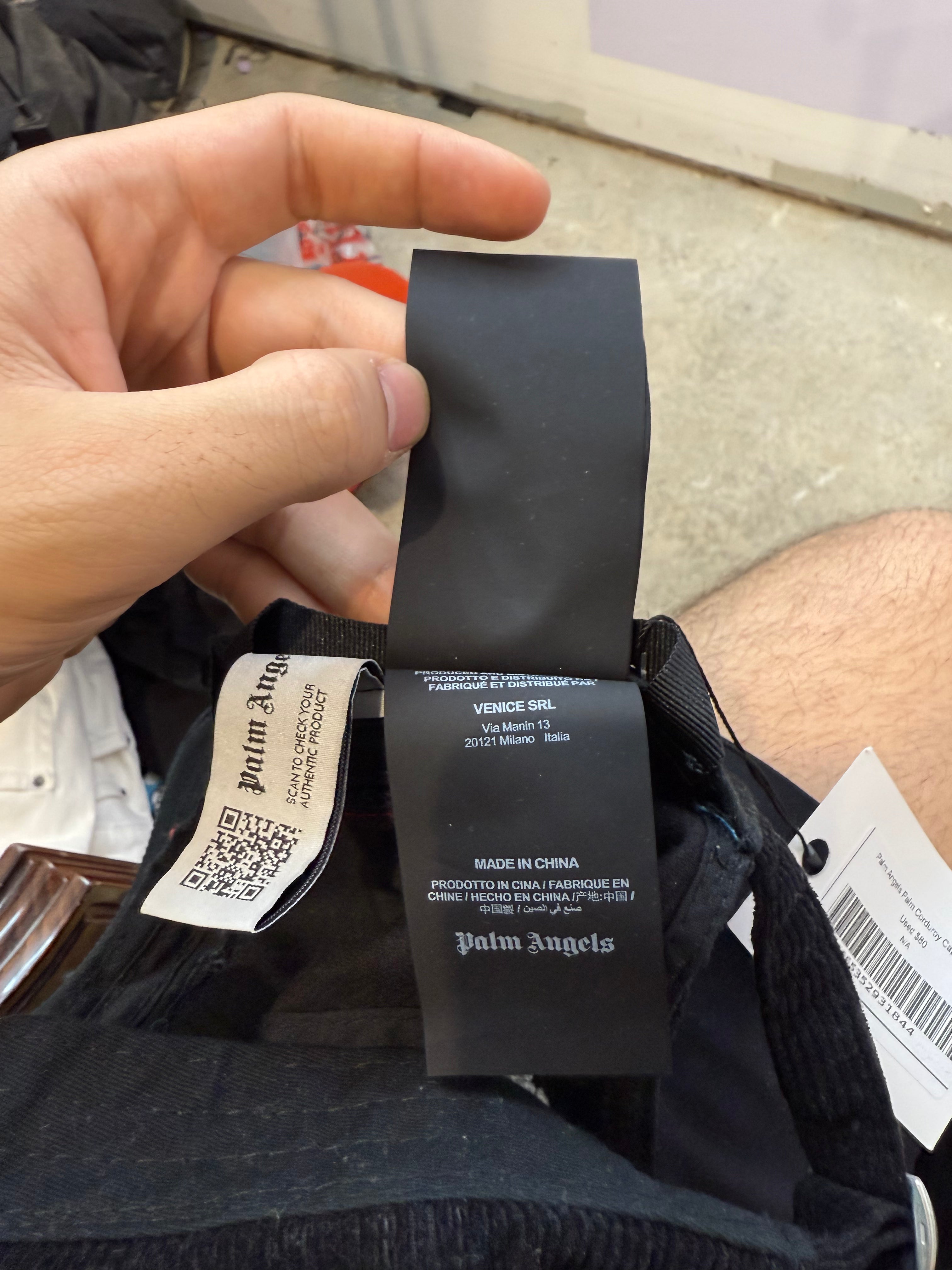 Palm Angels Corduroy Black Cap