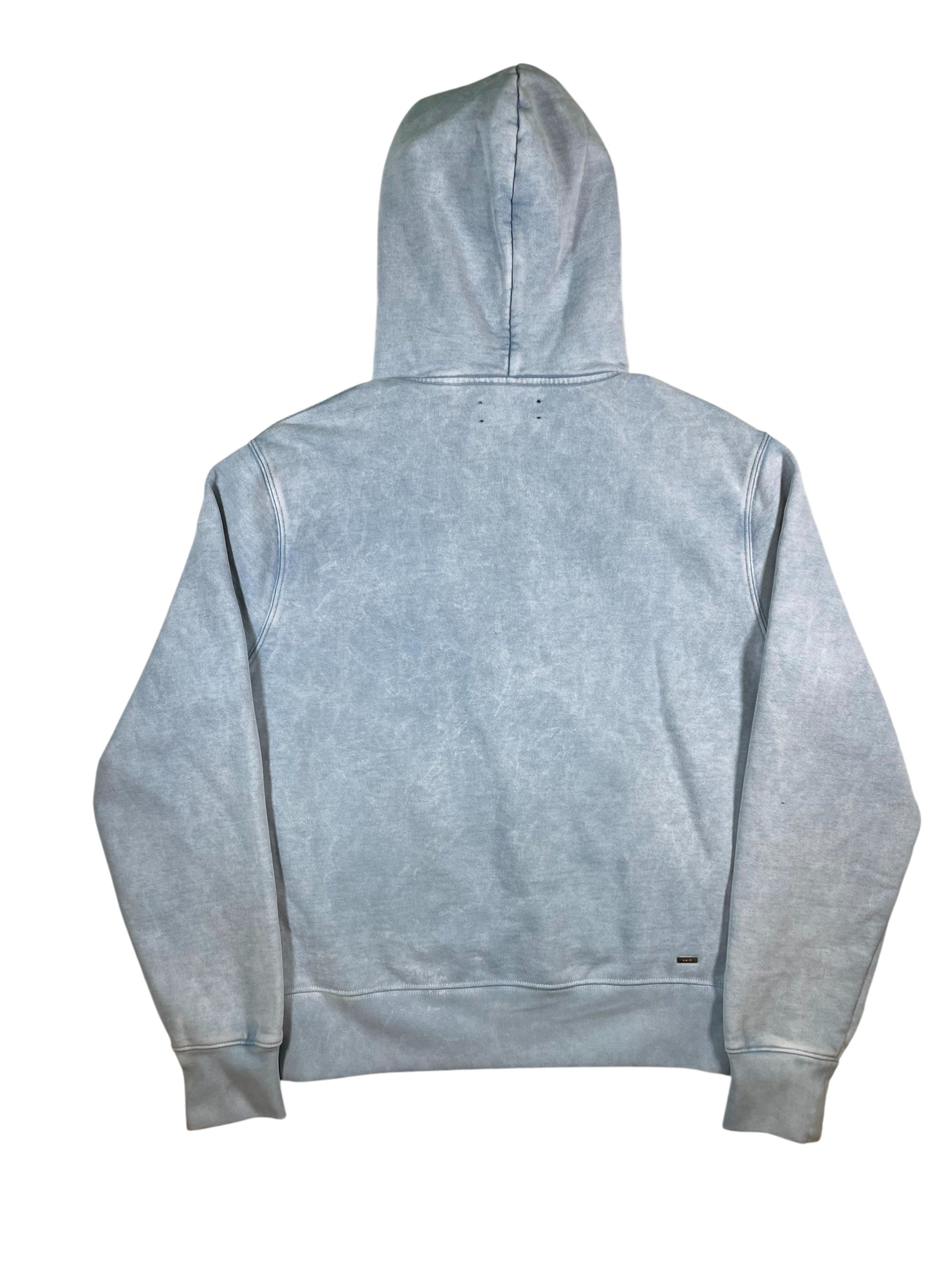 Amiri Vine Logo Baby Blue & White Hoodie