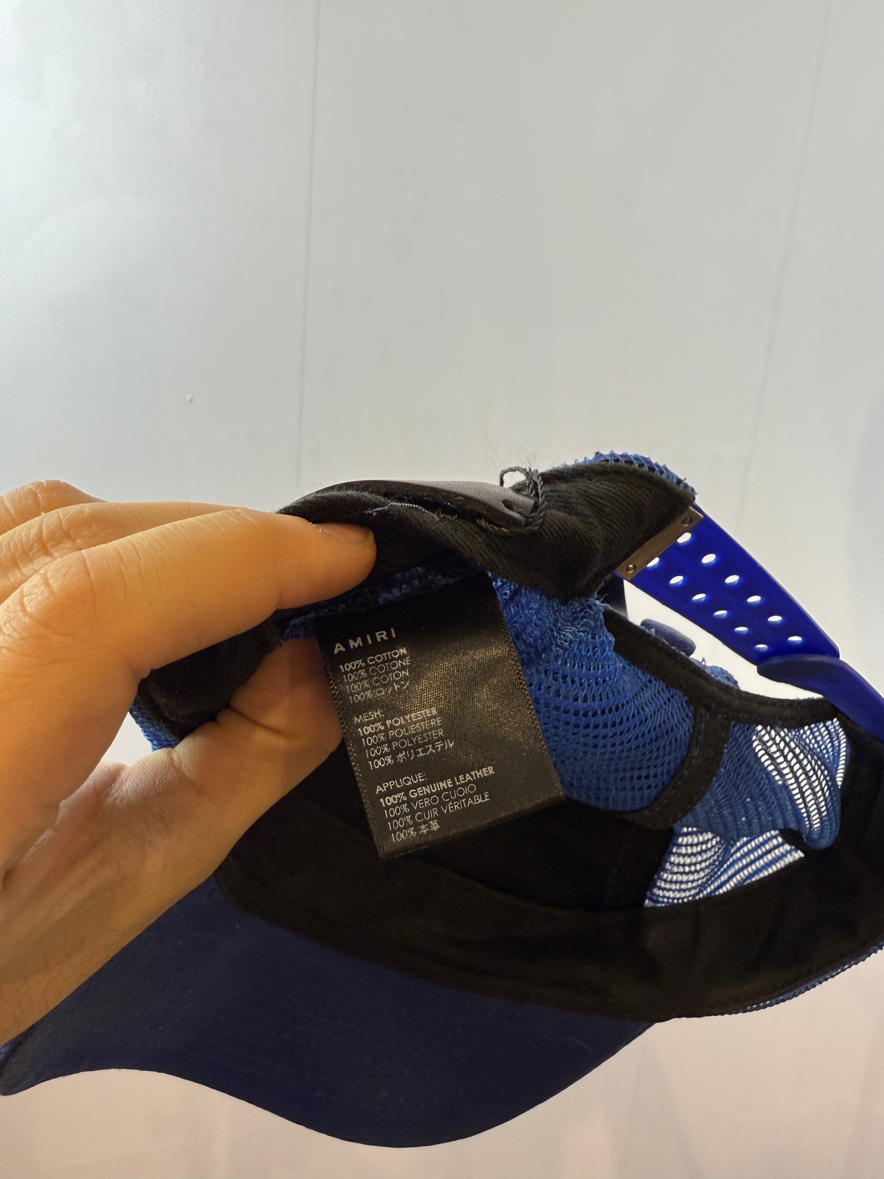 Amiri 3 Star Blue Trucker Hat