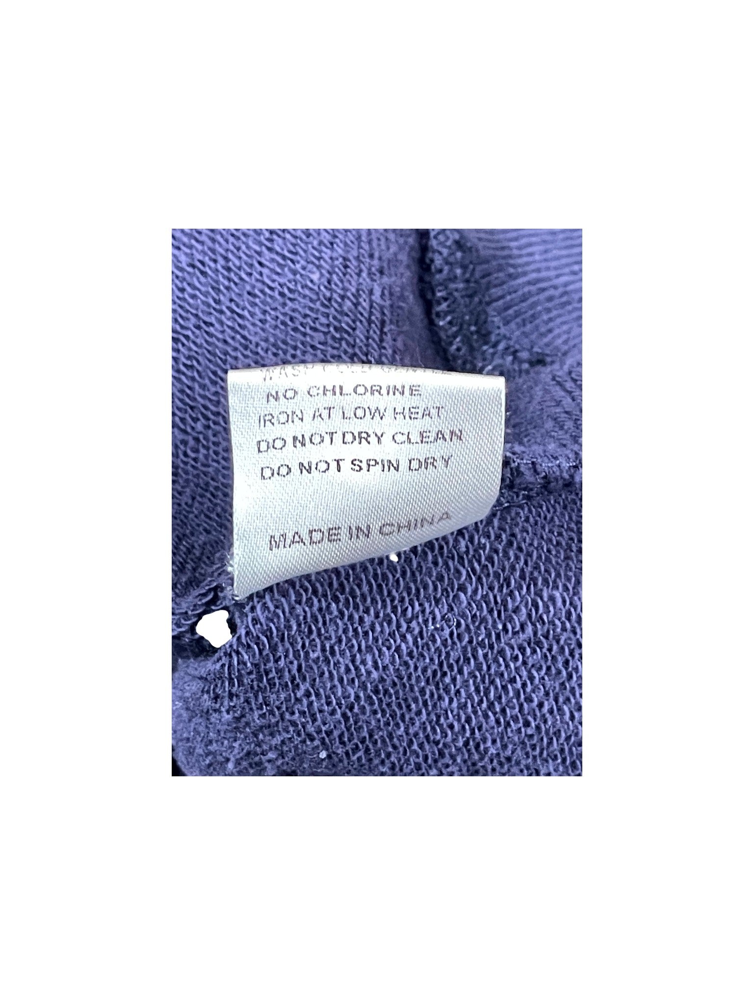 Vale Distressed Zip Up Purple Hoodie