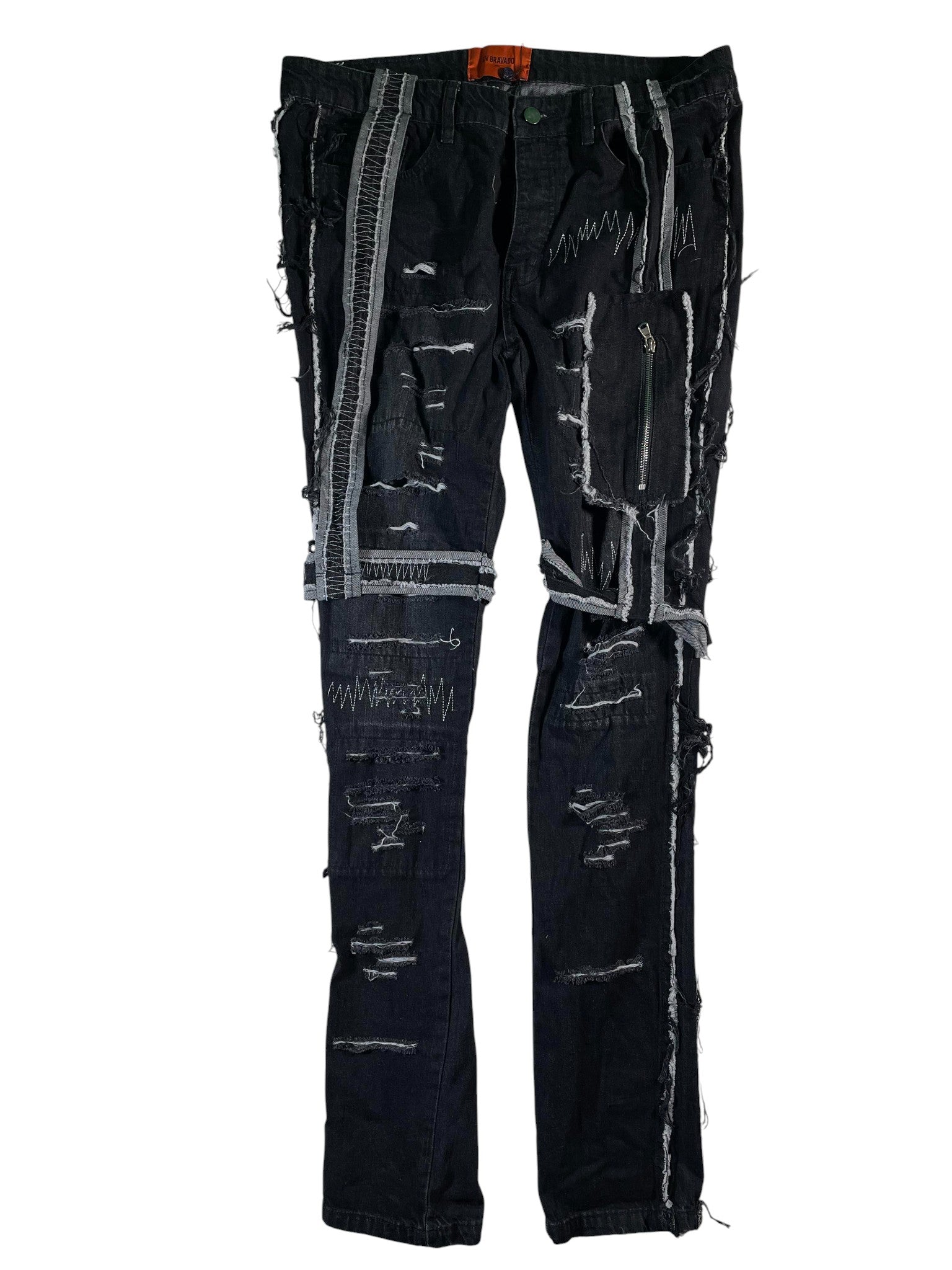 Who Decides War Black Wash Distressed Jeans