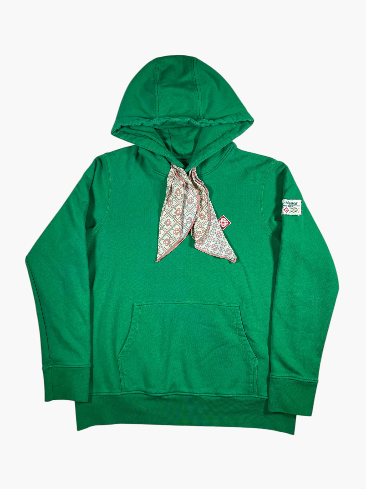 Casablanca Silk Scarf Logo Green Hoodie