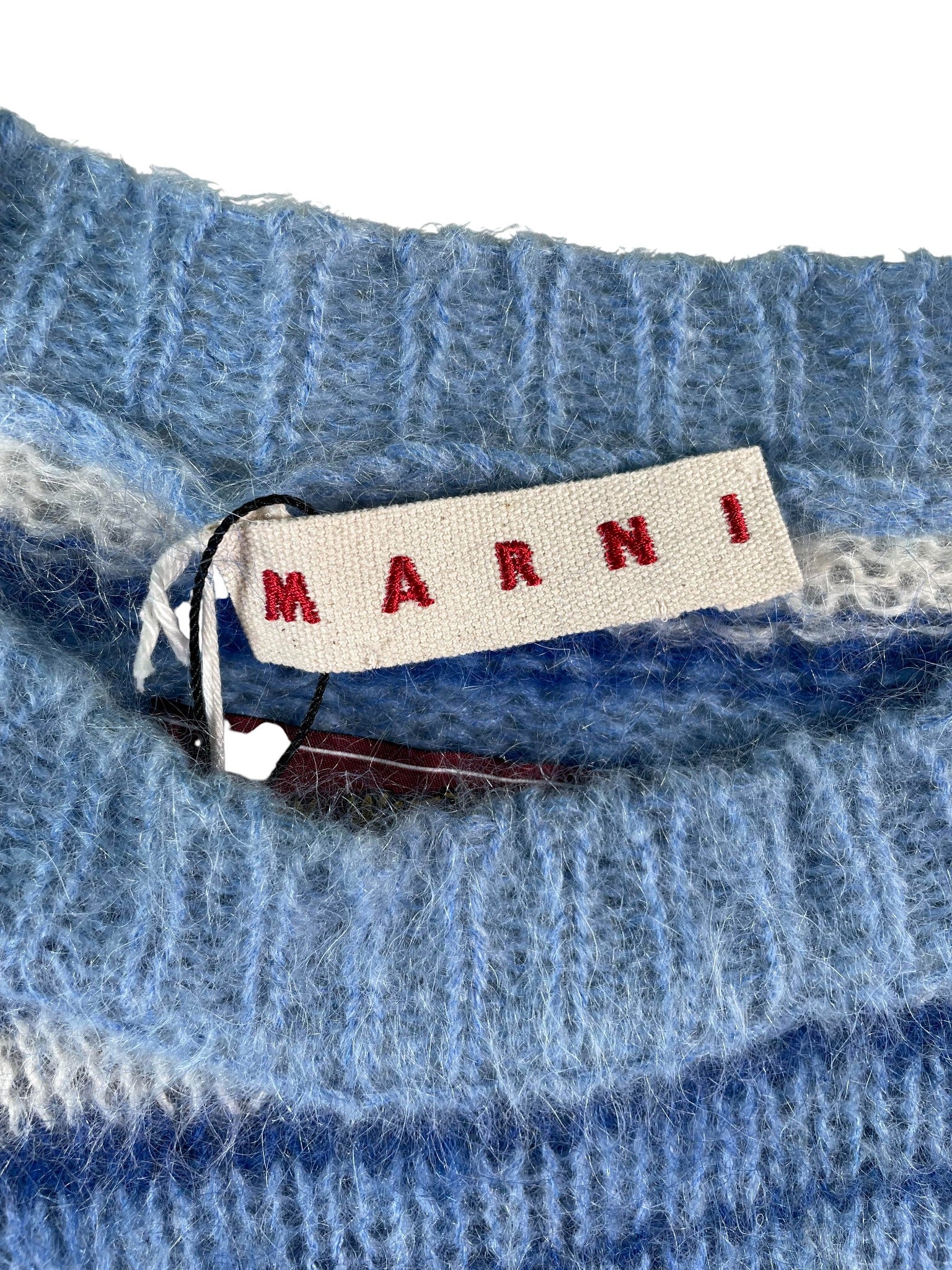 Marni Navy & Baby Blue Mohair Sweater