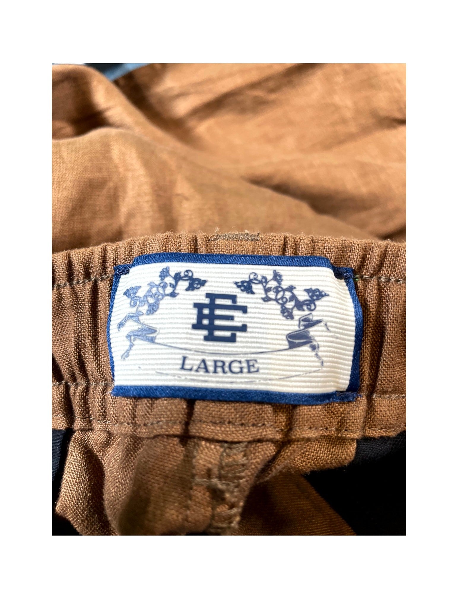 Eric Emanuel Linen Brown & Blue Pants