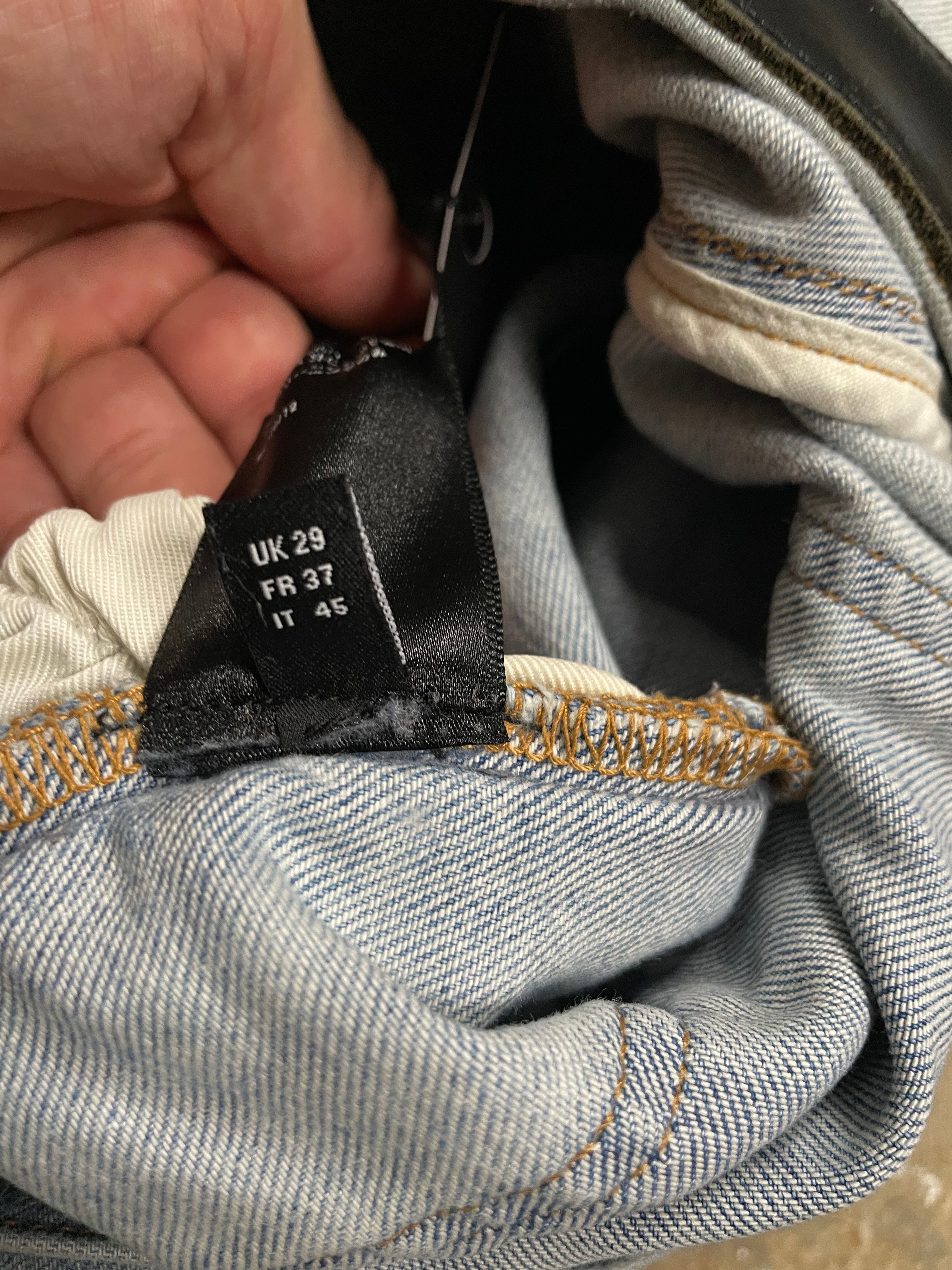 Amiri "MX1" Paisley Patch Light Wash Jeans