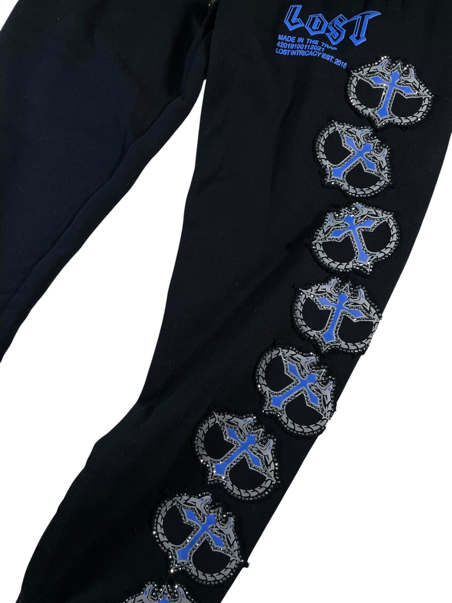 Lost Intricacy 'MITT' Black & Blue Sweats