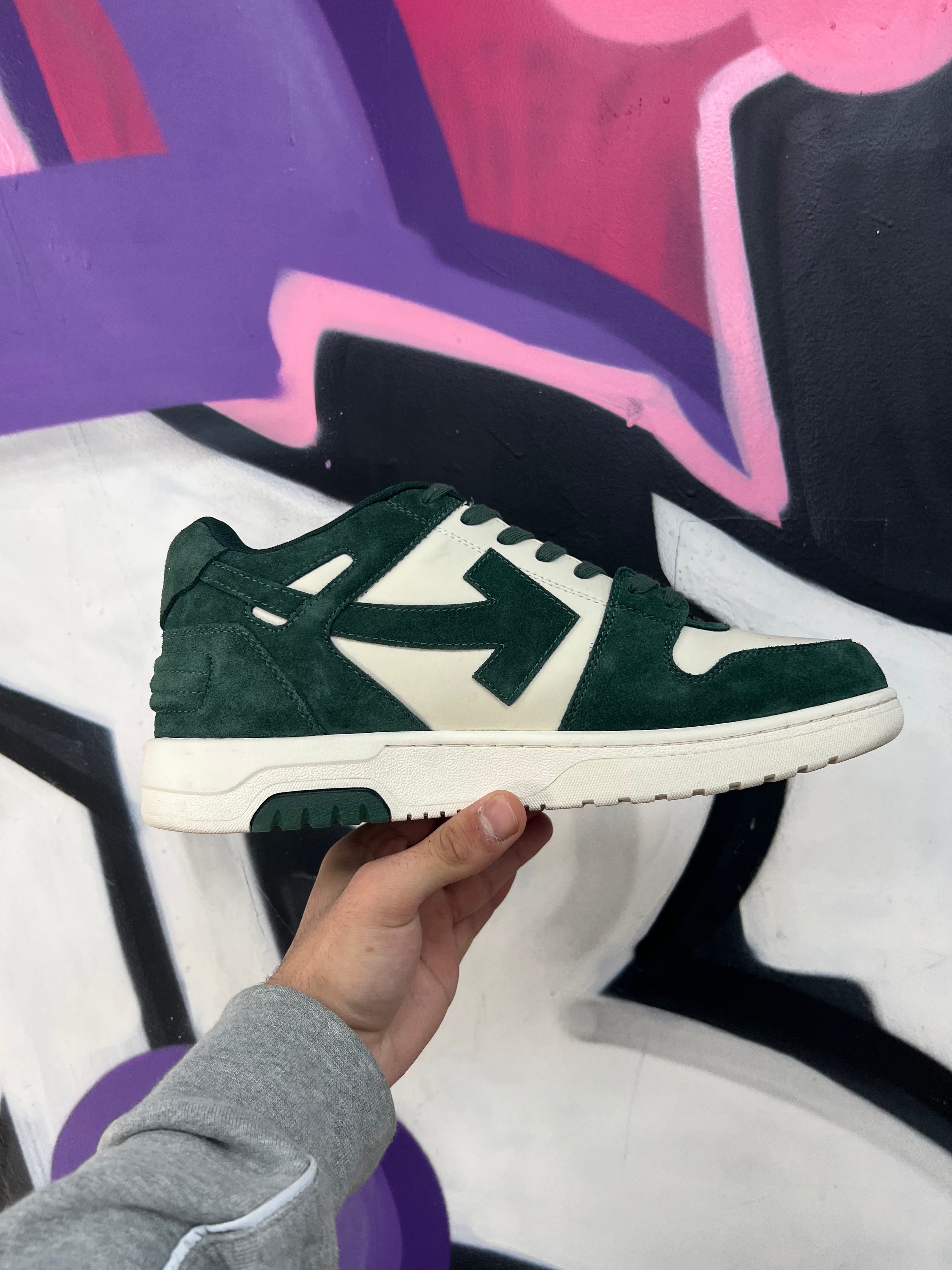 Off White Out of Office Dark Green Sneakers