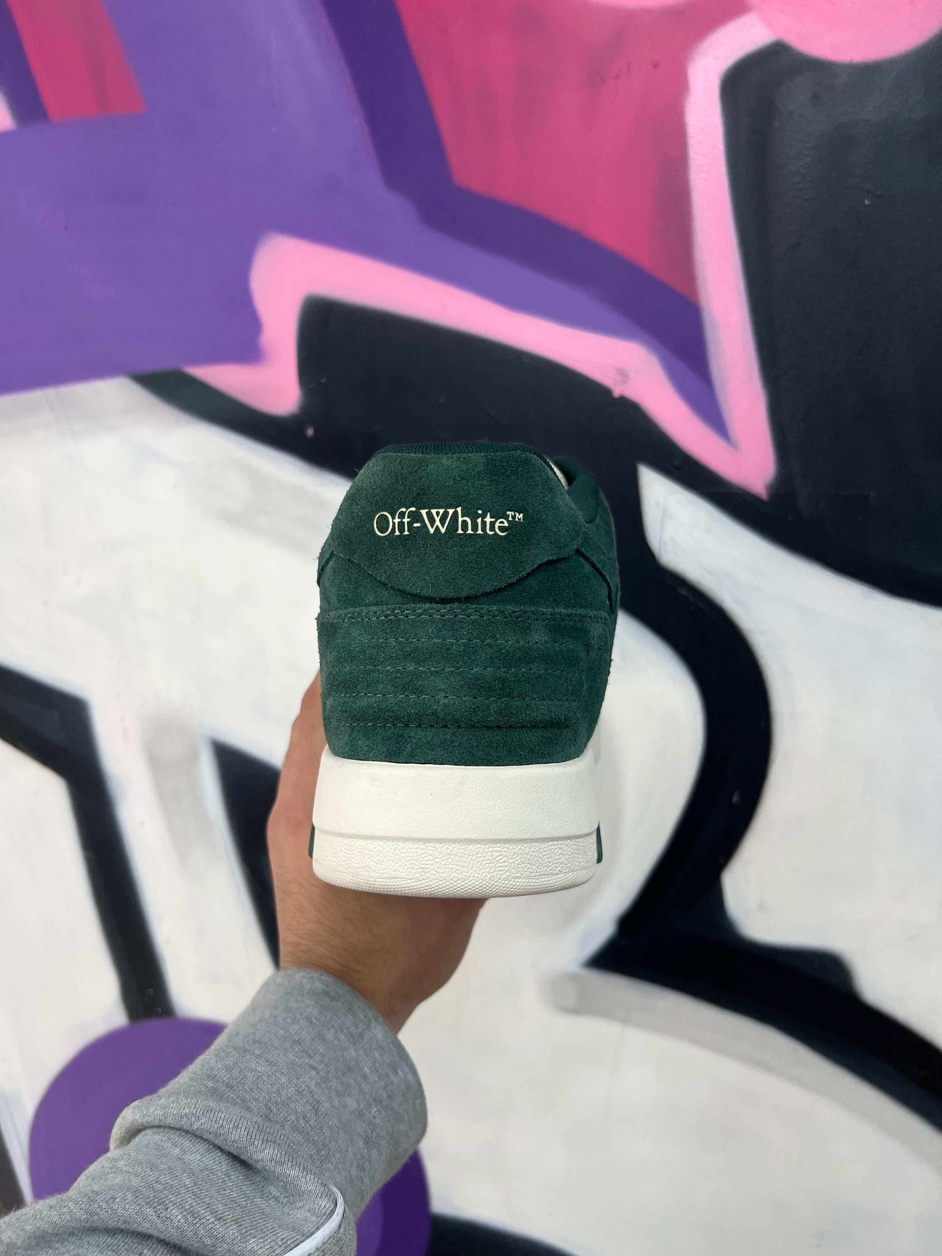 Off White Out of Office Dark Green Sneakers