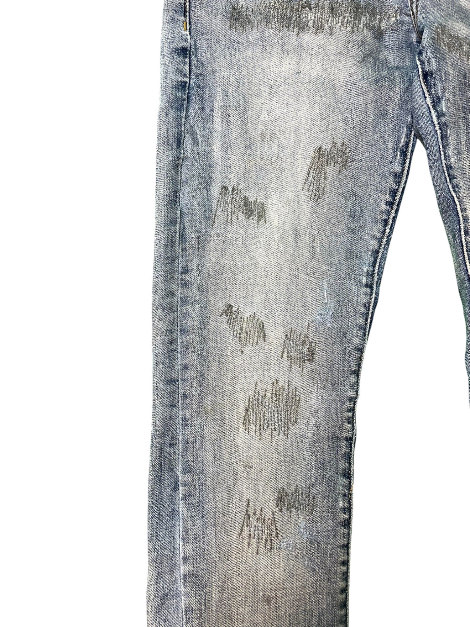 Purple Brand "Stitches" Light Wash Blue Jeans
