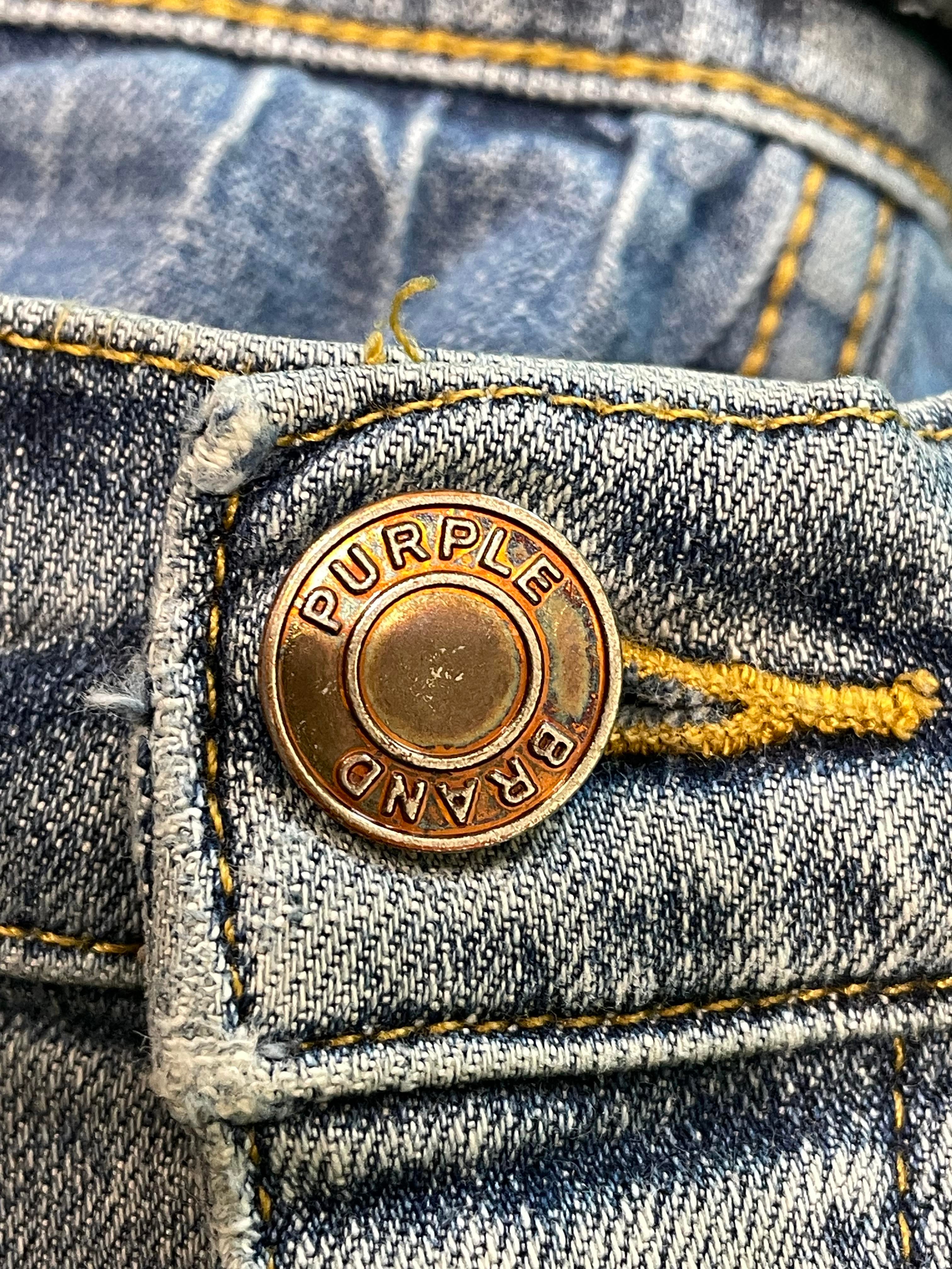 Purple Brand "Stitches" Light Wash Blue Jeans