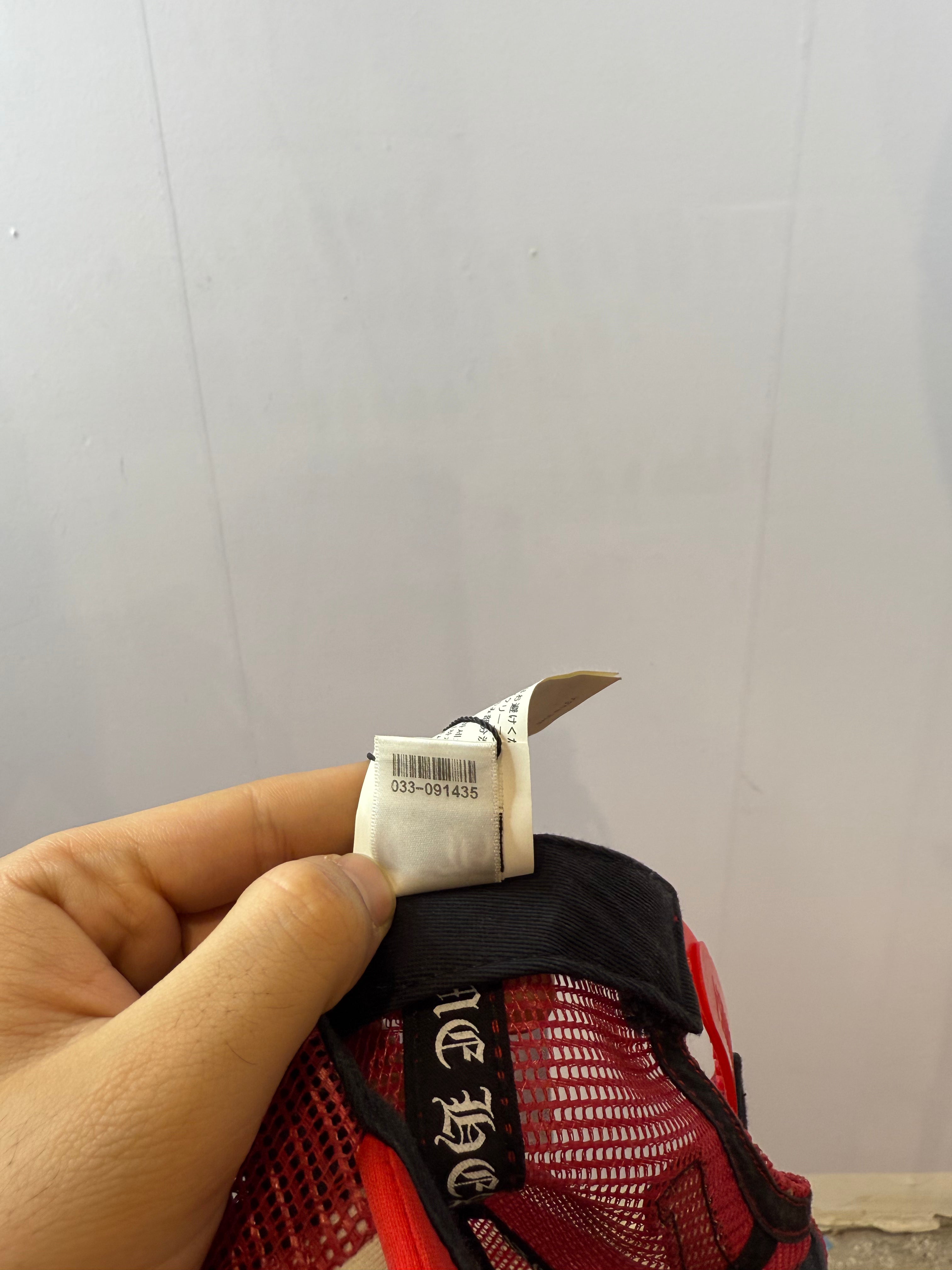 Chrome Hearts Triple Cross White & Red Trucker Hat