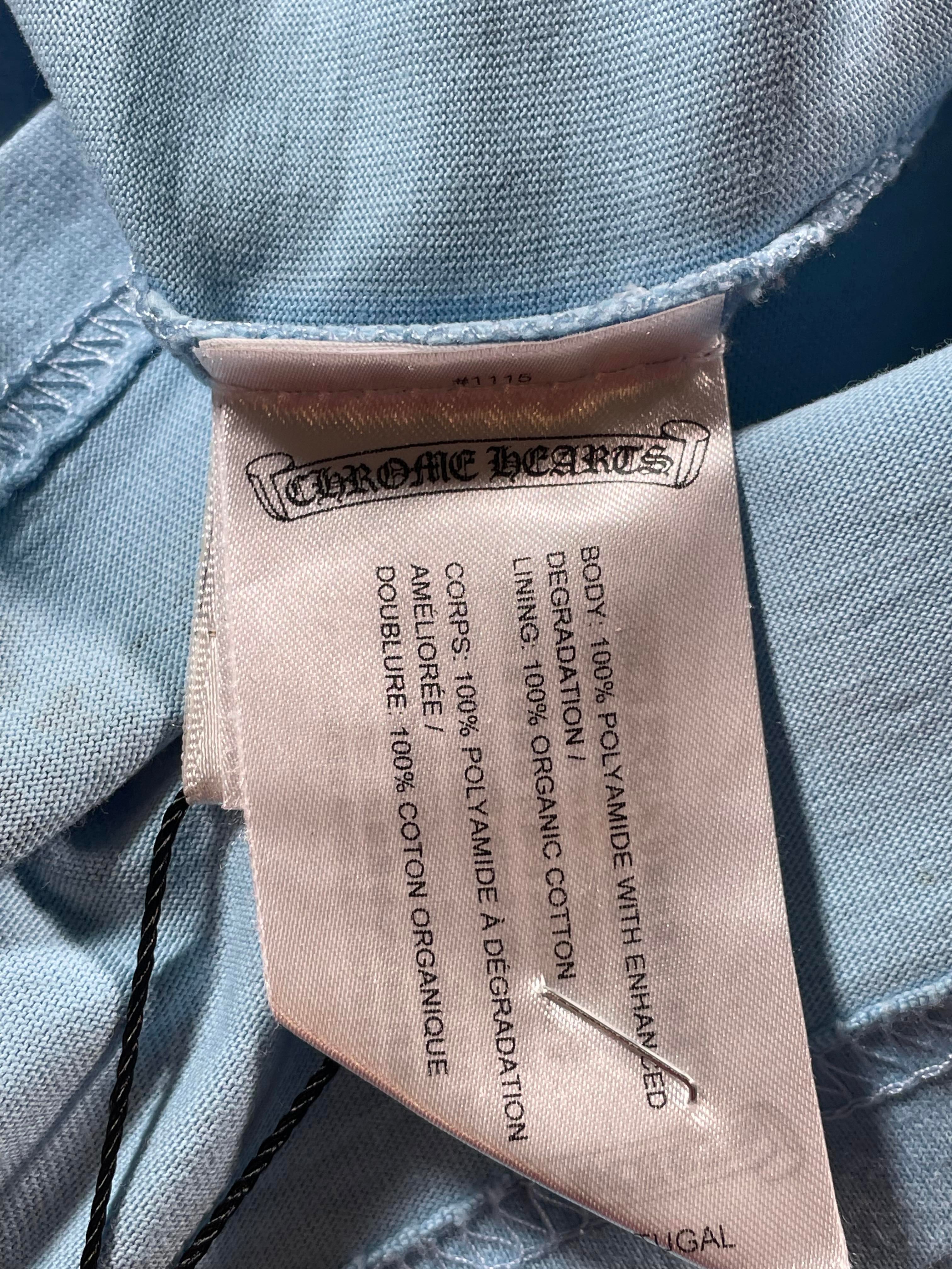 Chrome Hearts 'Miami Art Basel Vine Dagger' Baby Blue Tee