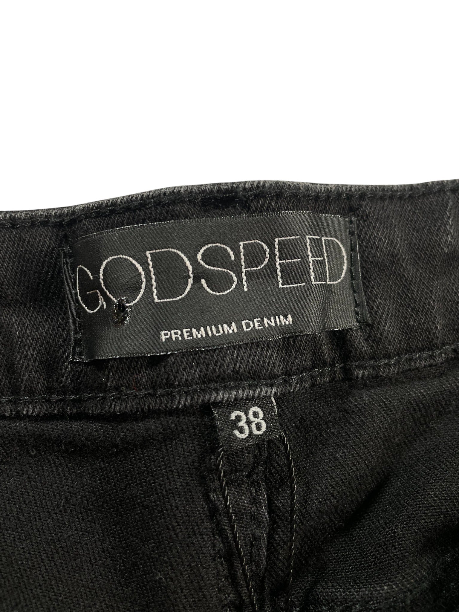 Godspeed Black Wash Floral G-Patch Jeans