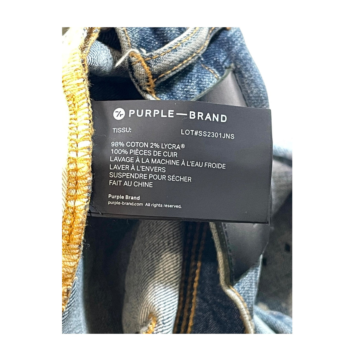 Purple Brand Splatter Light Wash & Black Jeans