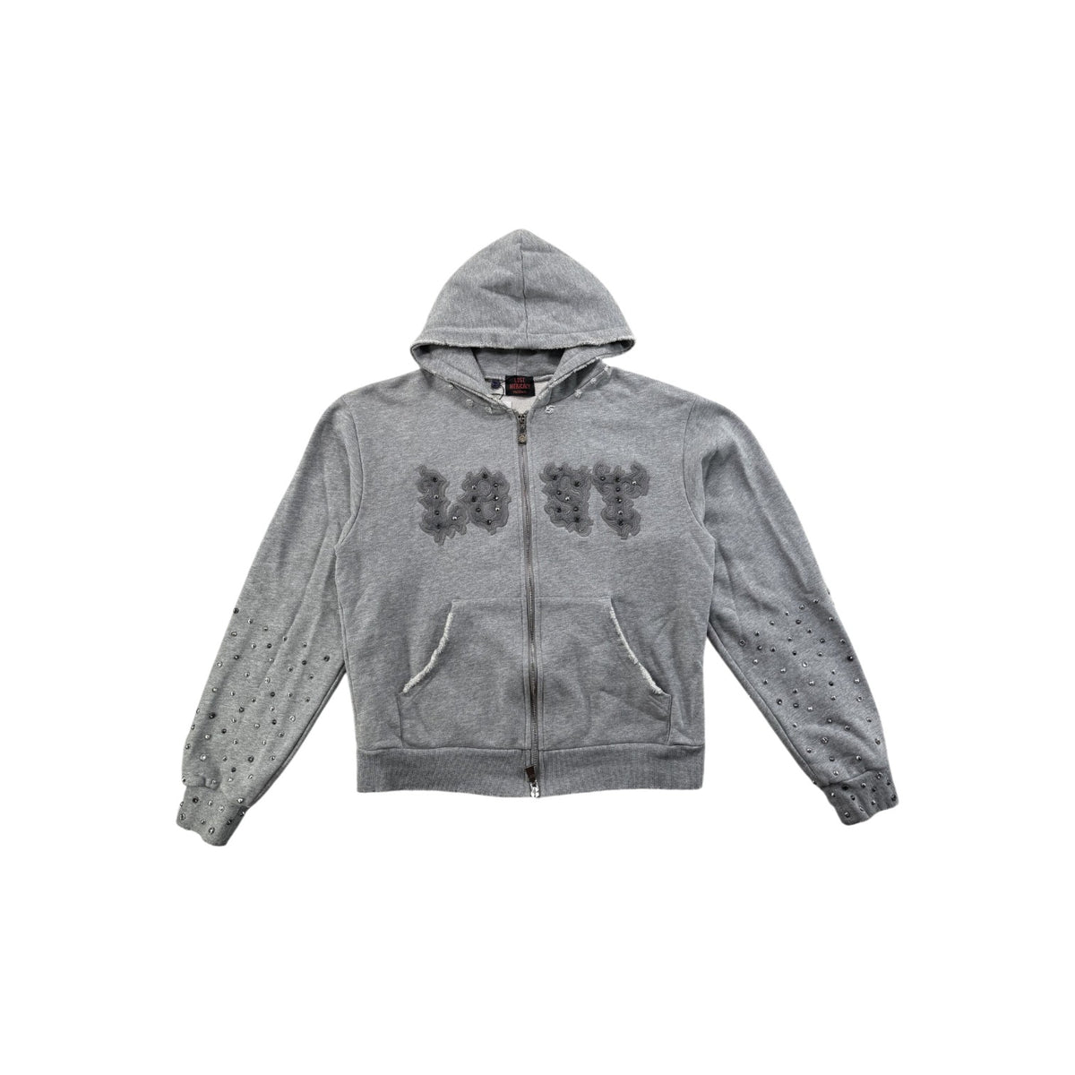 Lost Intricacy Patch 2.0 Grey Zip Up Gray Hoodie