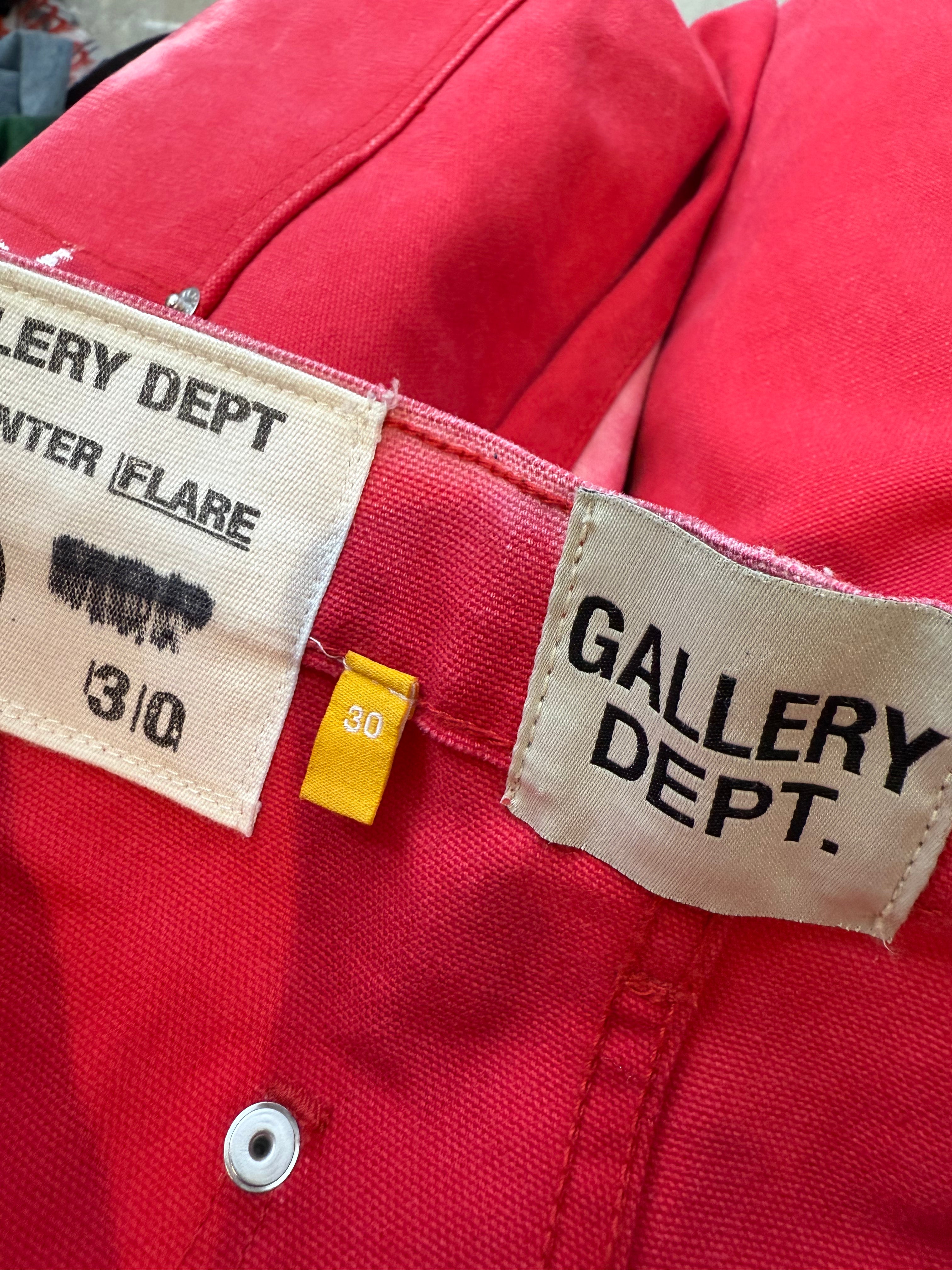 Gallery Dept Red Flare Carpenter Pants