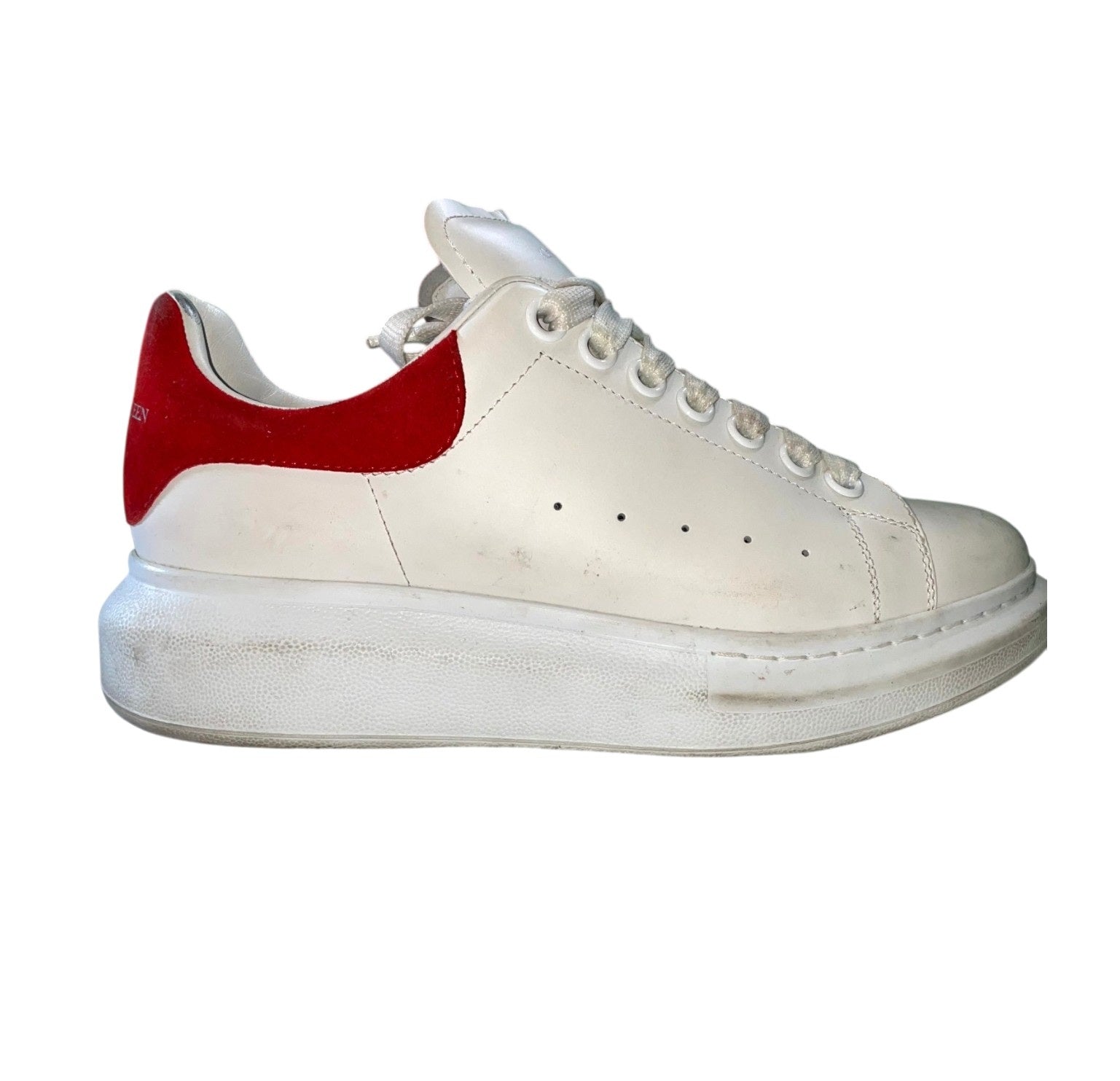 Alexander Mcqueen White & Lust Red Sneakers