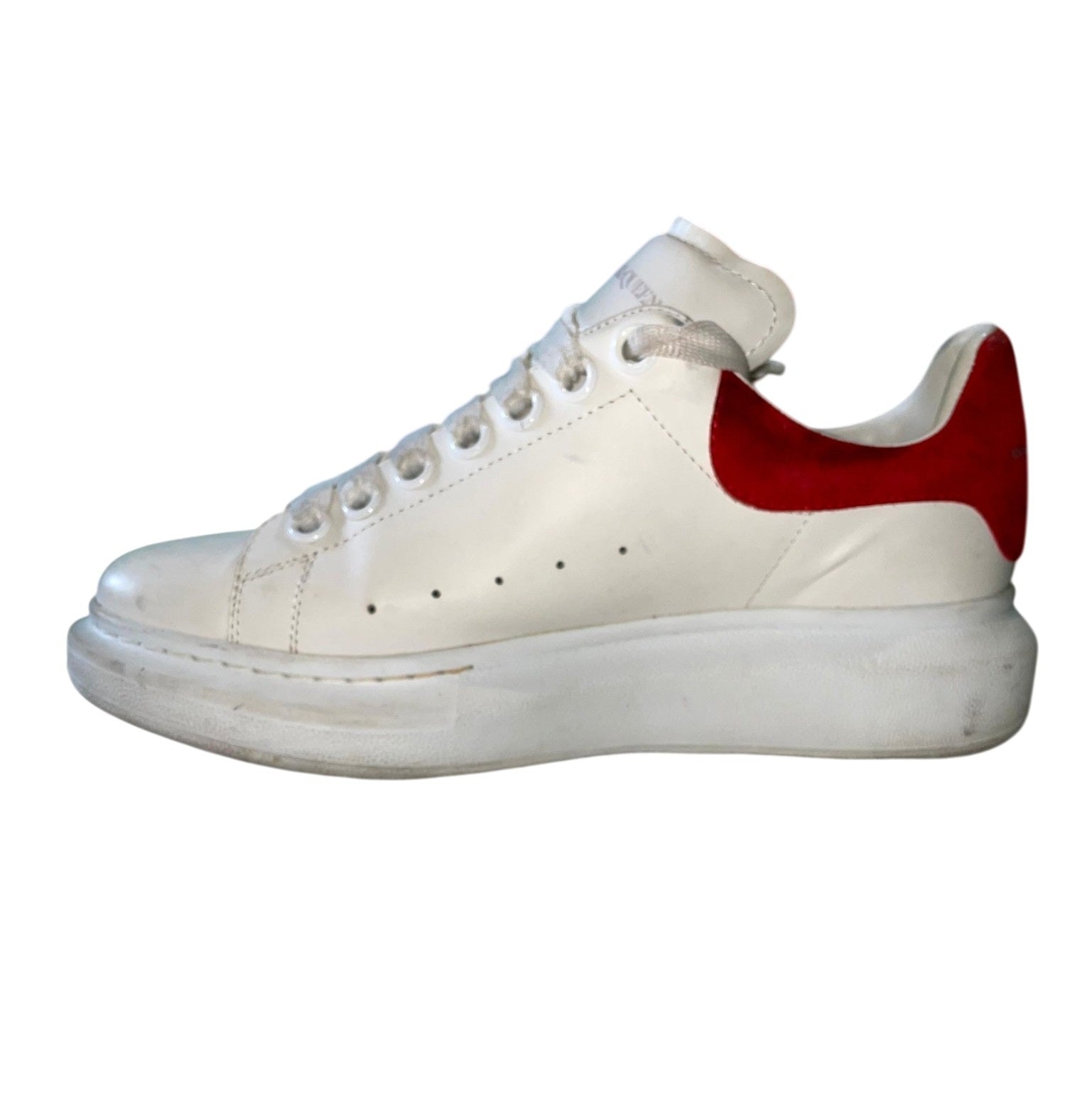 Alexander Mcqueen White & Lust Red Sneakers