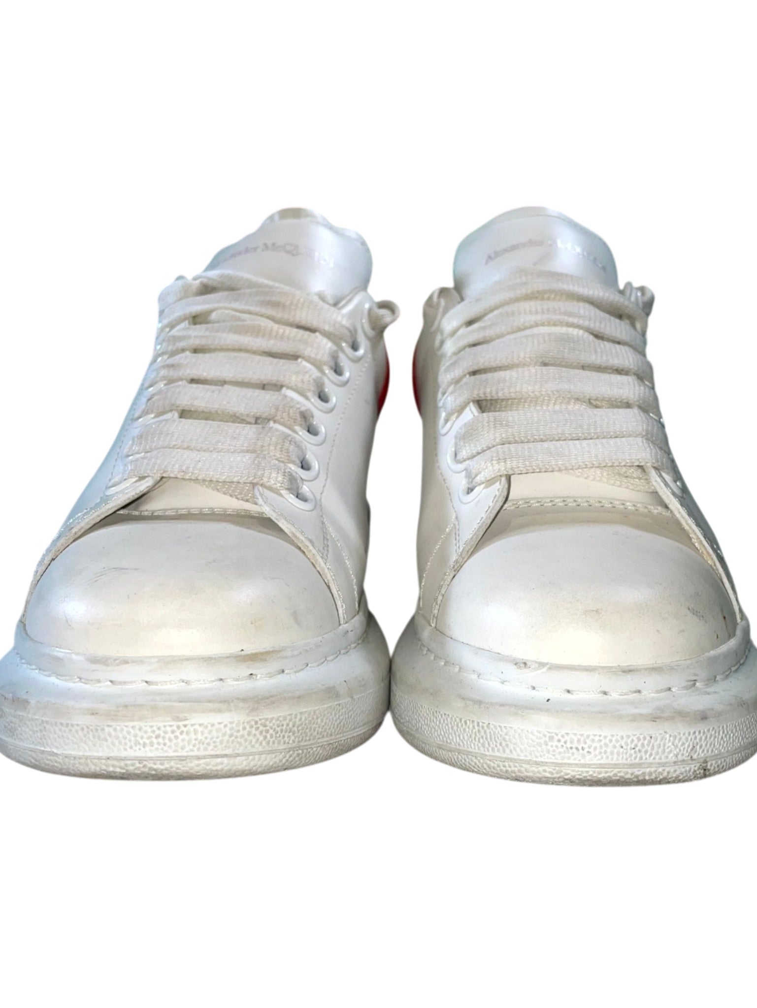 Alexander Mcqueen White & Lust Red Sneakers