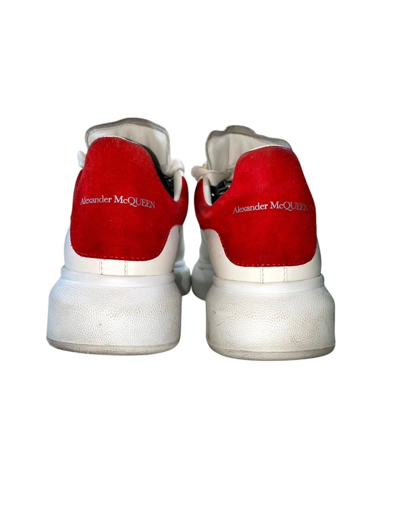 Alexander Mcqueen White & Lust Red Sneakers