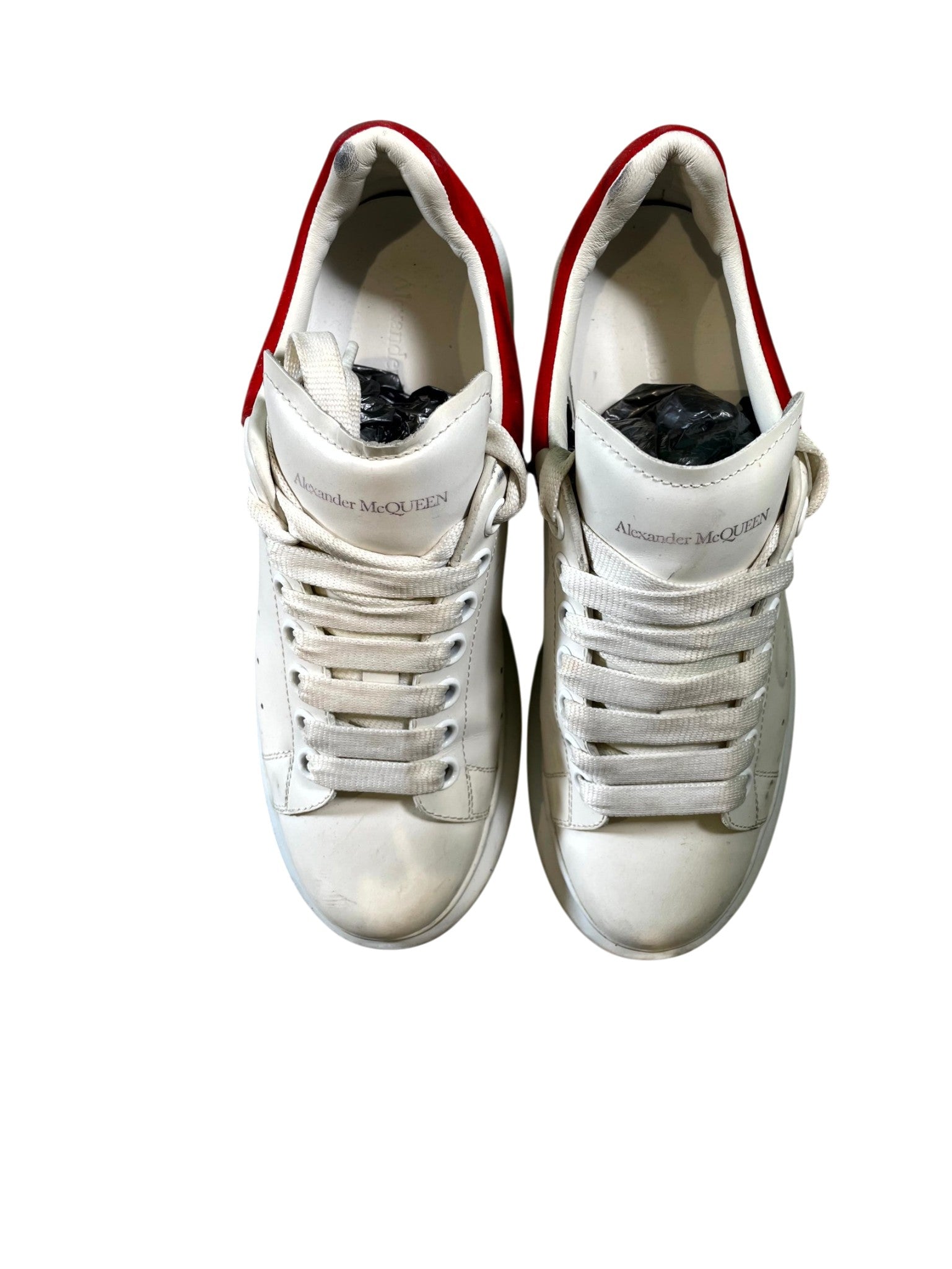 Alexander Mcqueen White & Lust Red Sneakers