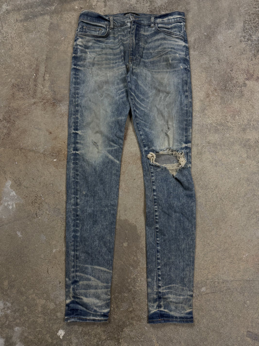 Amiri Age Wash Plain Knee Rip Used 34