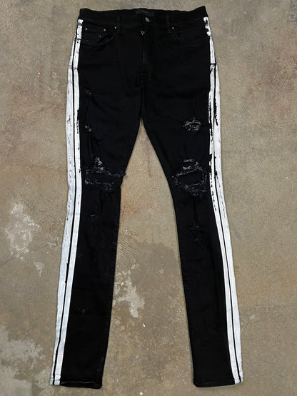 Amiri Jeans Black White Stripe 34 Used