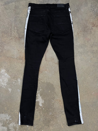 Amiri Jeans Black White Stripe 34 Used