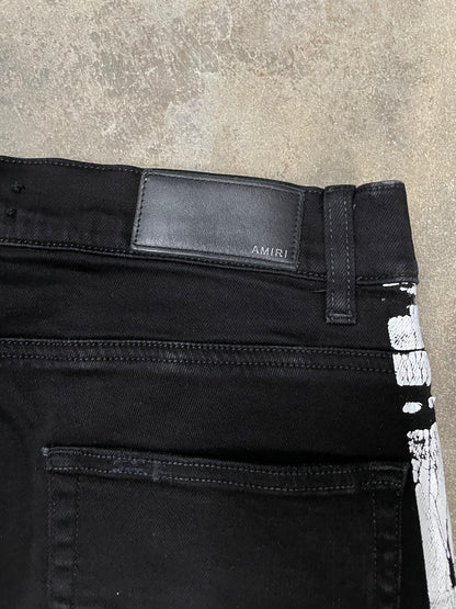 Amiri Jeans Black White Stripe 34 Used