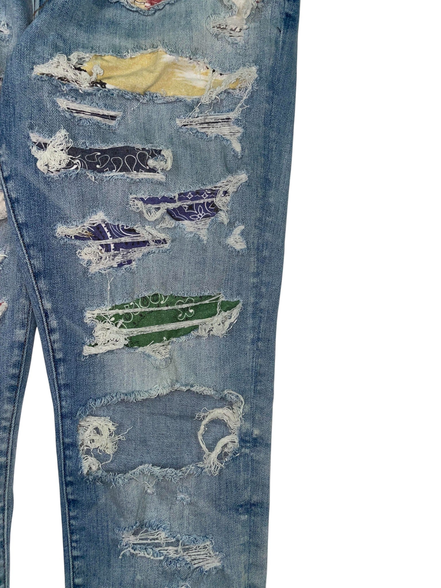 Amiri Thrasher Multi Color Light Wash Jeans