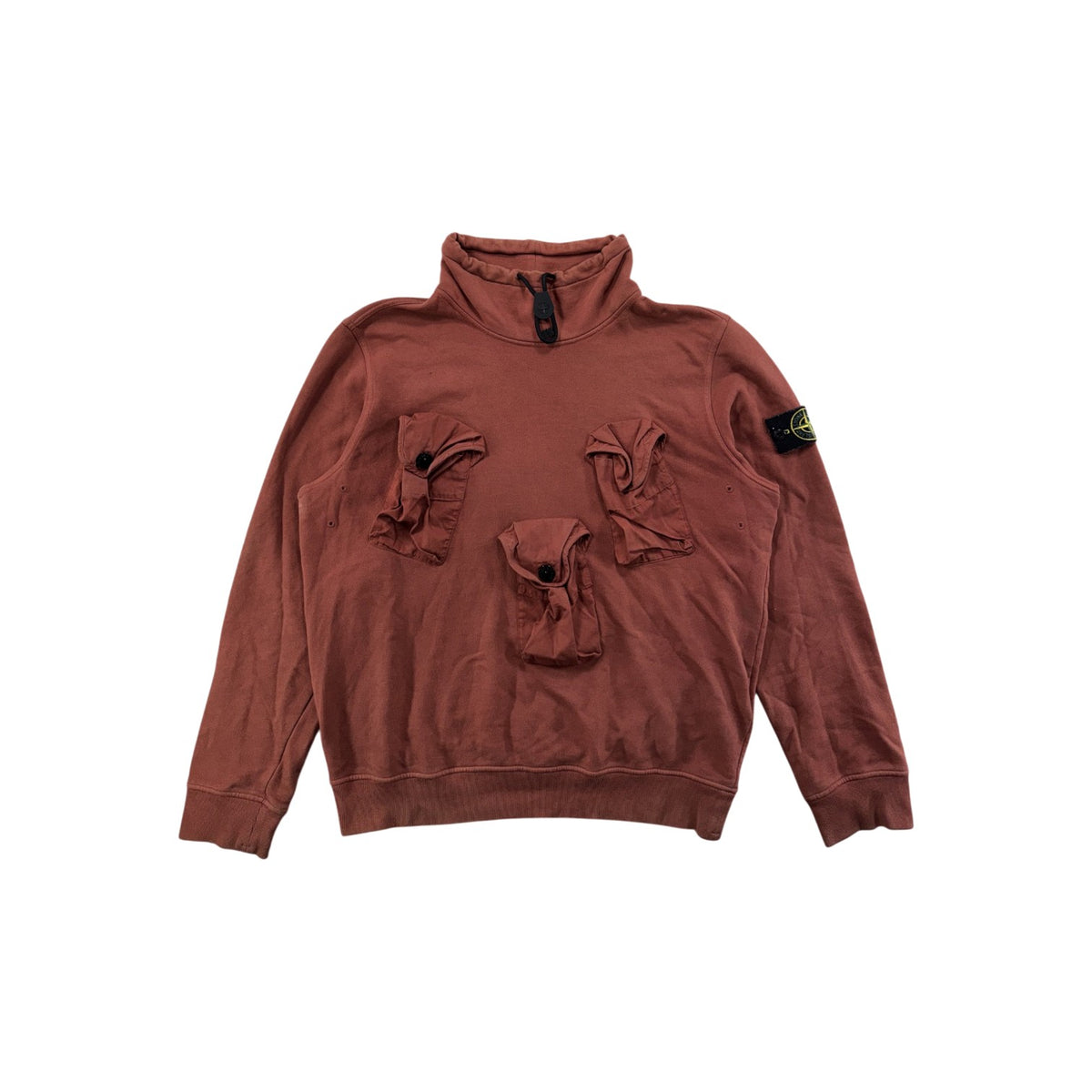 Stone Island Crewneck Maroon Sweatshirt