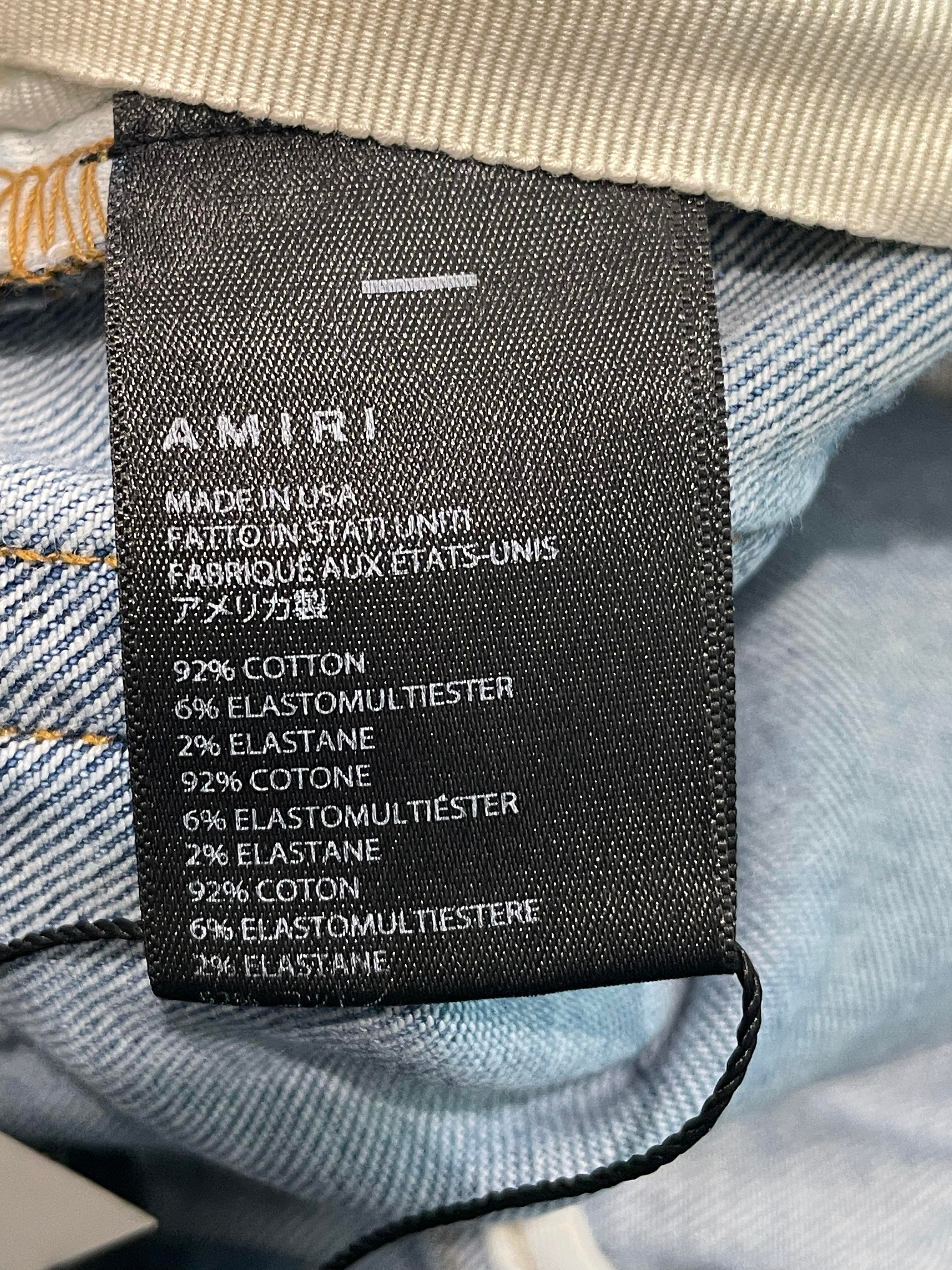 Amiri Thrasher Multi Color Light Wash Jeans