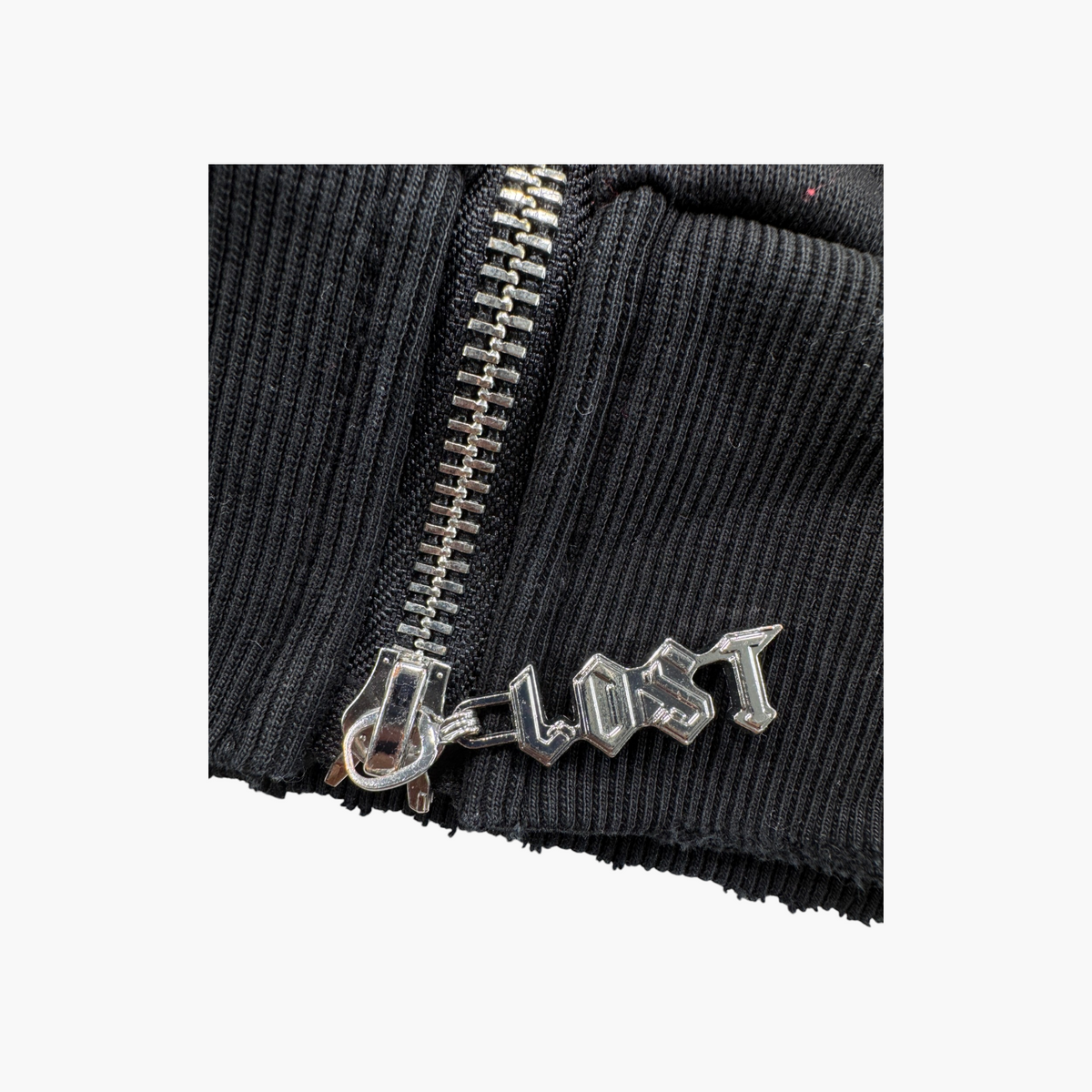 Lost Intricacy Black Patch Zip Up Hoodie