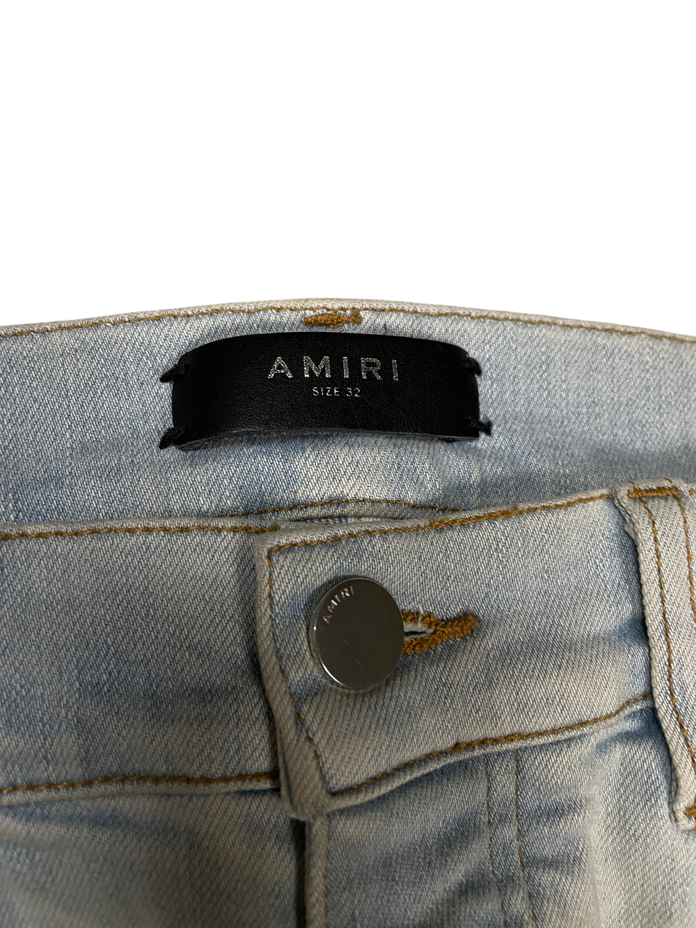 Amiri MX2 Paisley Patch Light Wash & Black Jeans