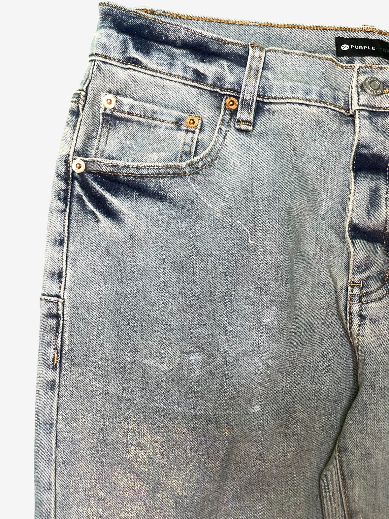 Purple Brand "Shine" Light Wash Blue Jeans